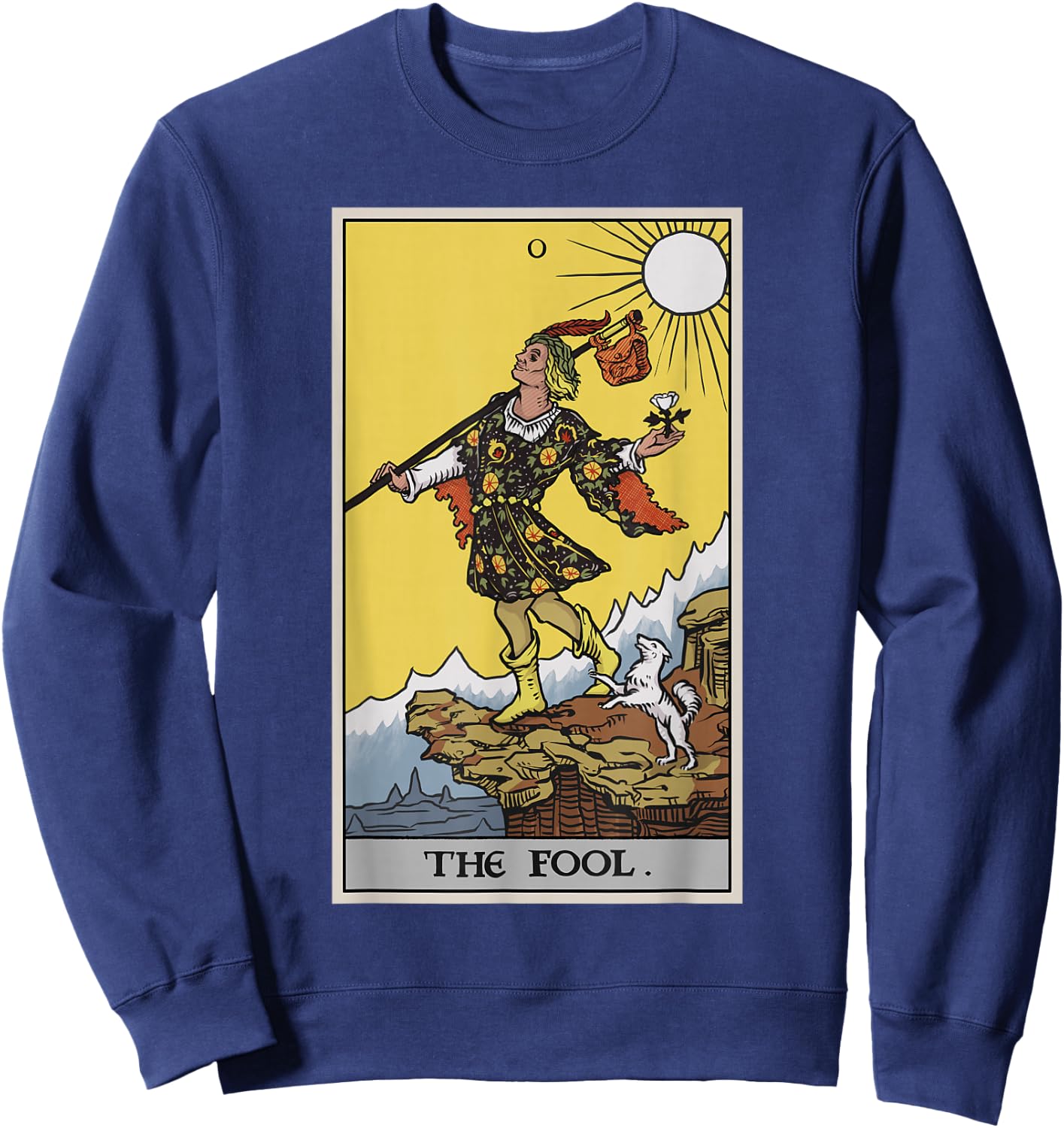The Fool Tarot Card Pagan Witch Occult Fortune Divination Sweatshirt - Sweatshirt | Navy