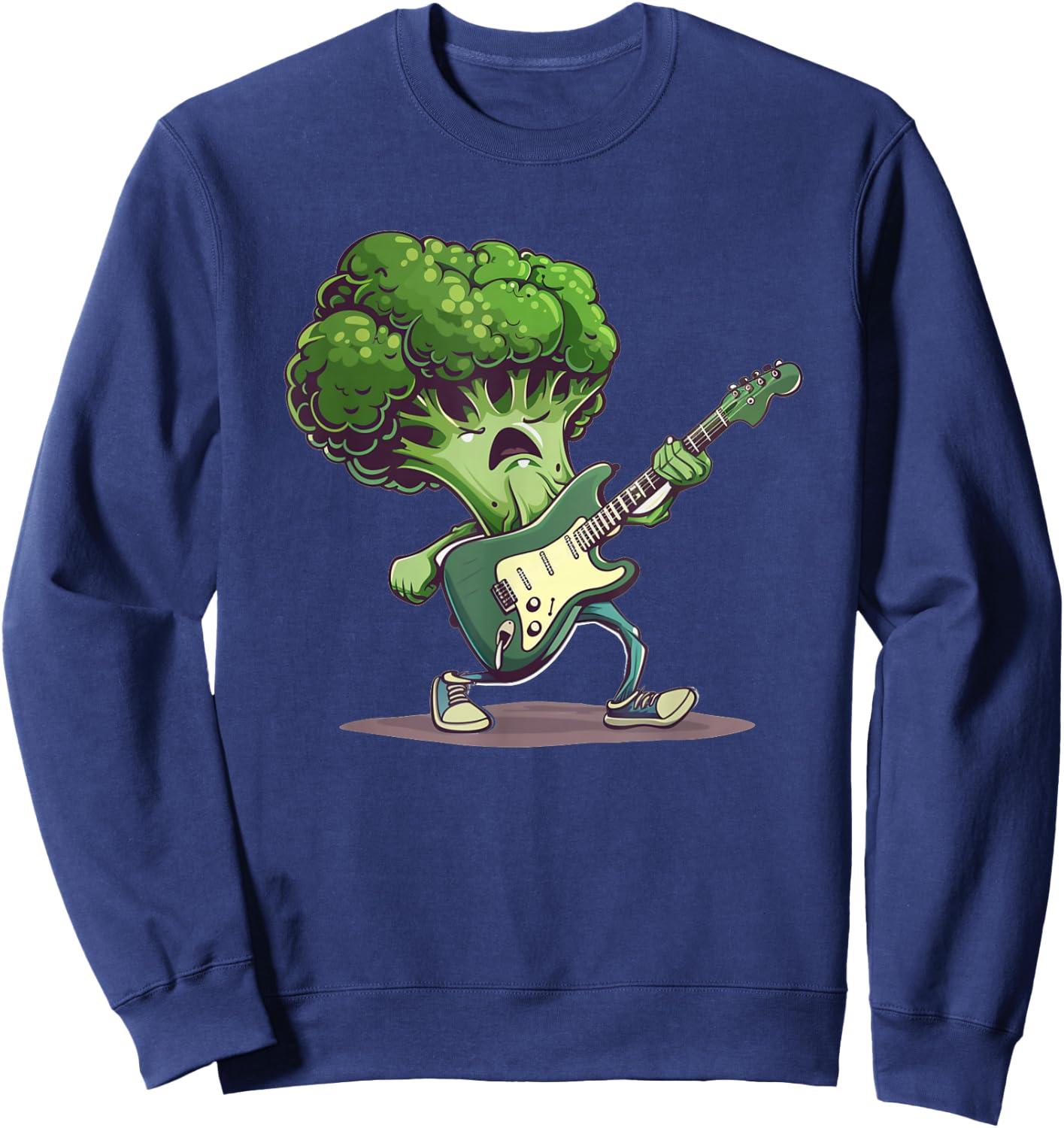 Guitar Broccoli Costume for funny Boys and Girls Sweatshirt - Sweatshirt | Navy