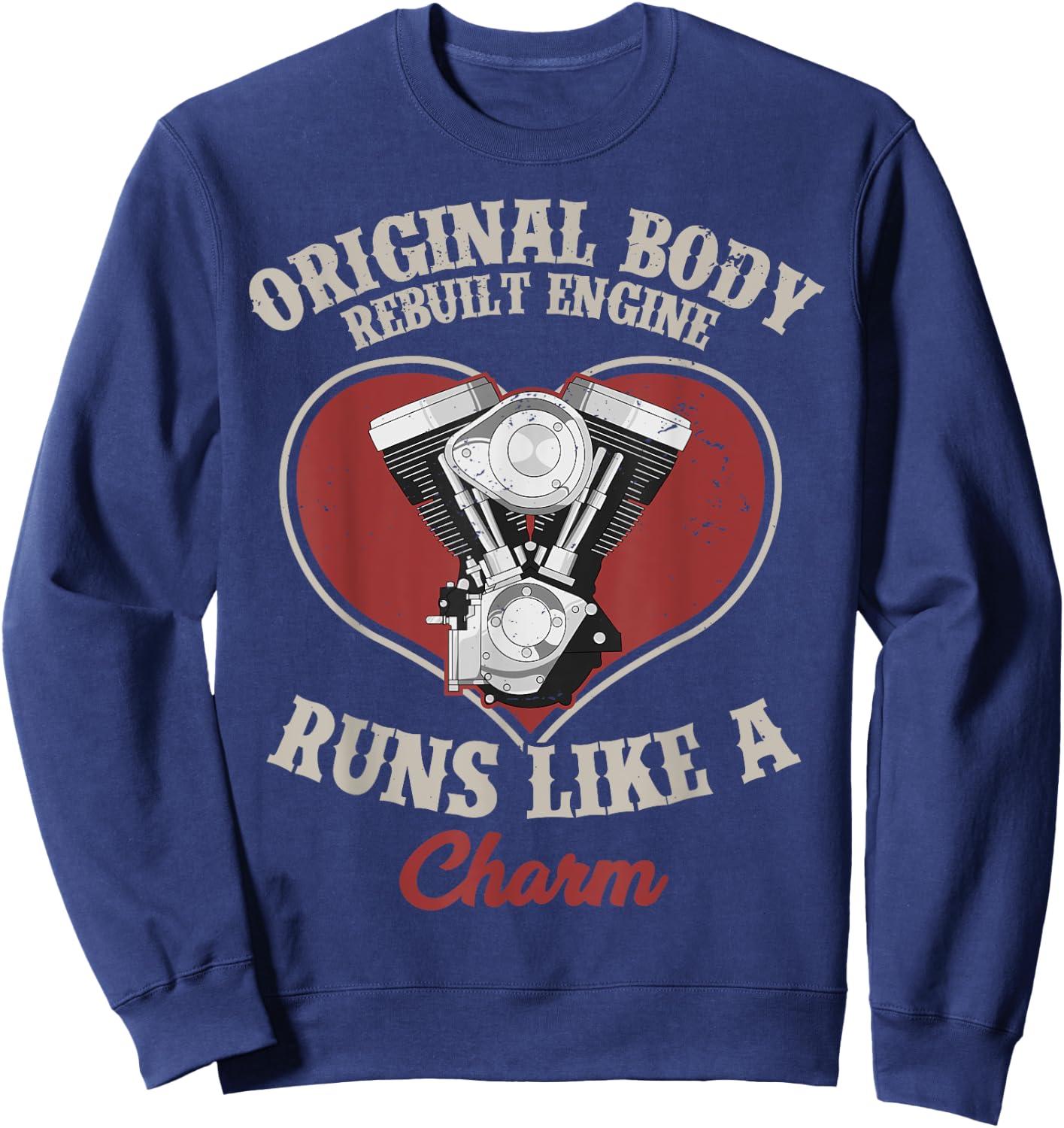 Funny Open Heart Surgery Recovery Survivor Gift Men Women Sweatshirt - Sweatshirt | Navy