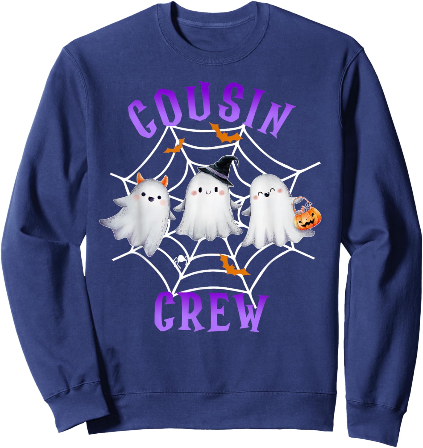 Cousin Crew Halloween, Cousin Matching, Halloween Matching Sweatshirt - Sweatshirt | Navy
