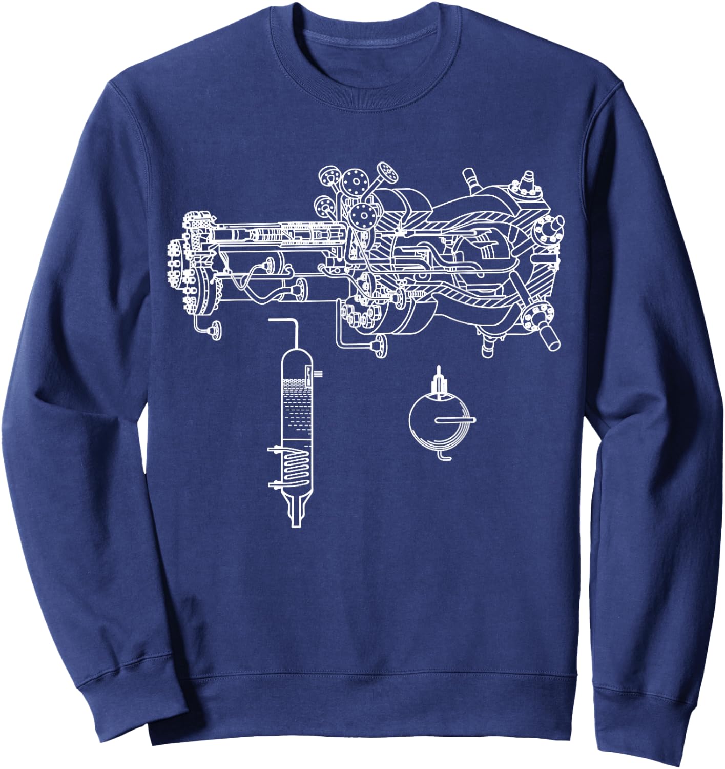Core Reactor Patent Nuclear Technology Physics Atomic Physics Sweatshirt - Sweatshirt | Navy