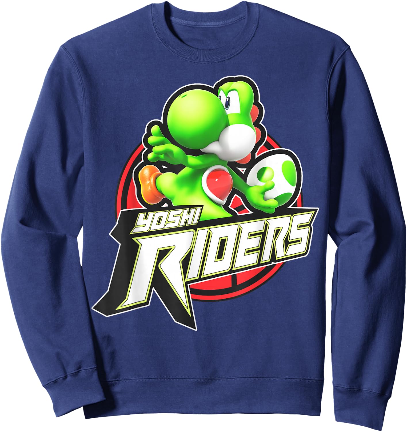 Super Mario Yoshi Riders Logo Sweatshirt - Sweatshirt | Navy