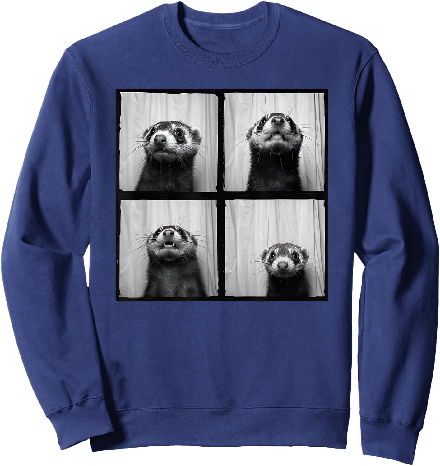 Pet Ferret Face Love Ferrets Funny Ferret Sweatshirt - Sweatshirt | Navy