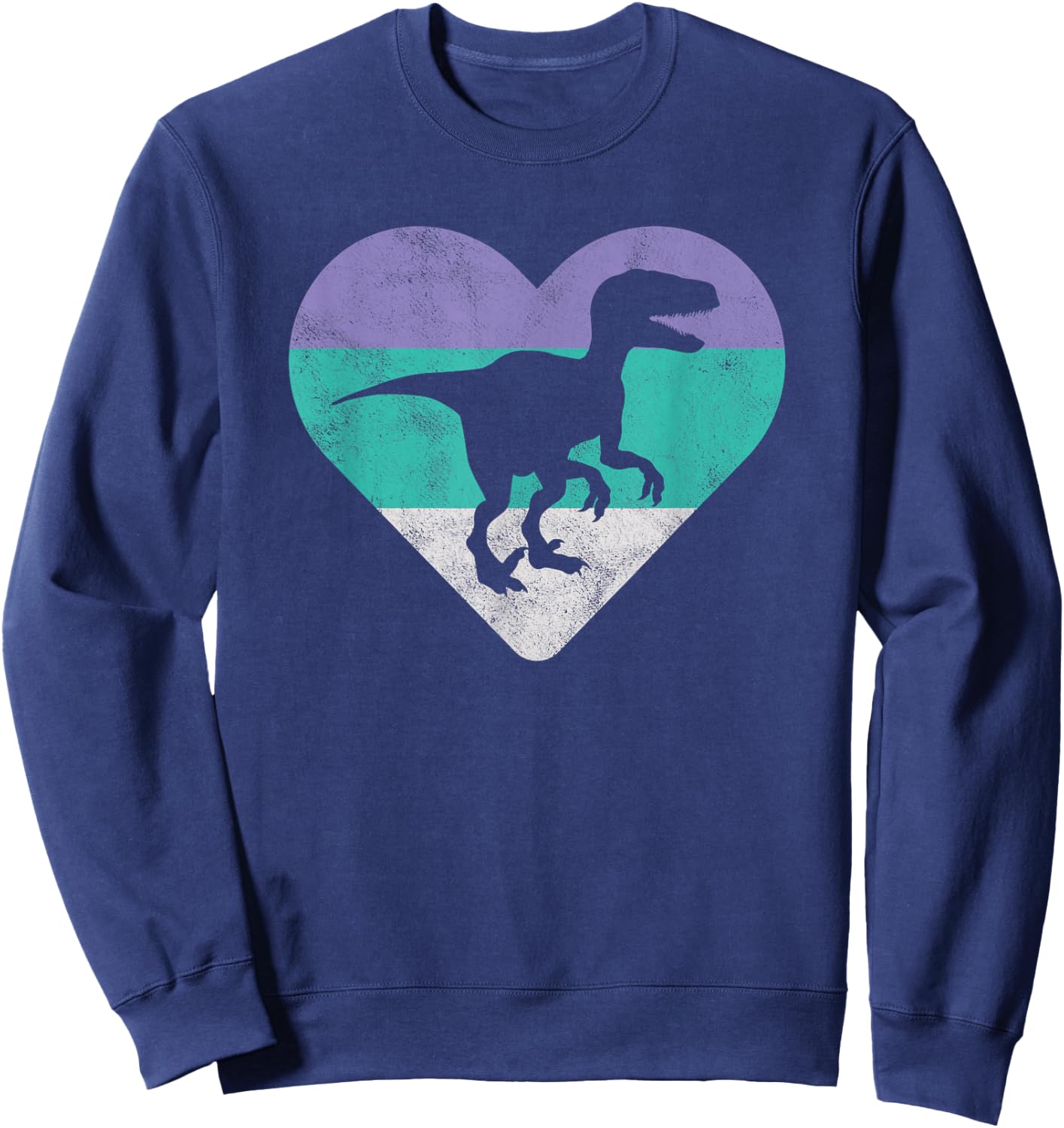 Velociraptor Retro Dinosaur Gift or Girls Sweatshirt - Sweatshirt | Navy