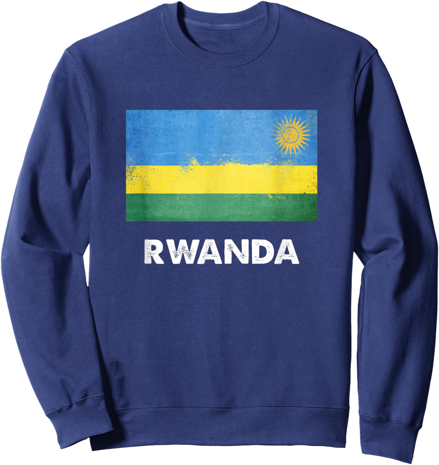 Rwanda flag jersey, Rwanda Sweatshirt - Sweatshirt | Navy