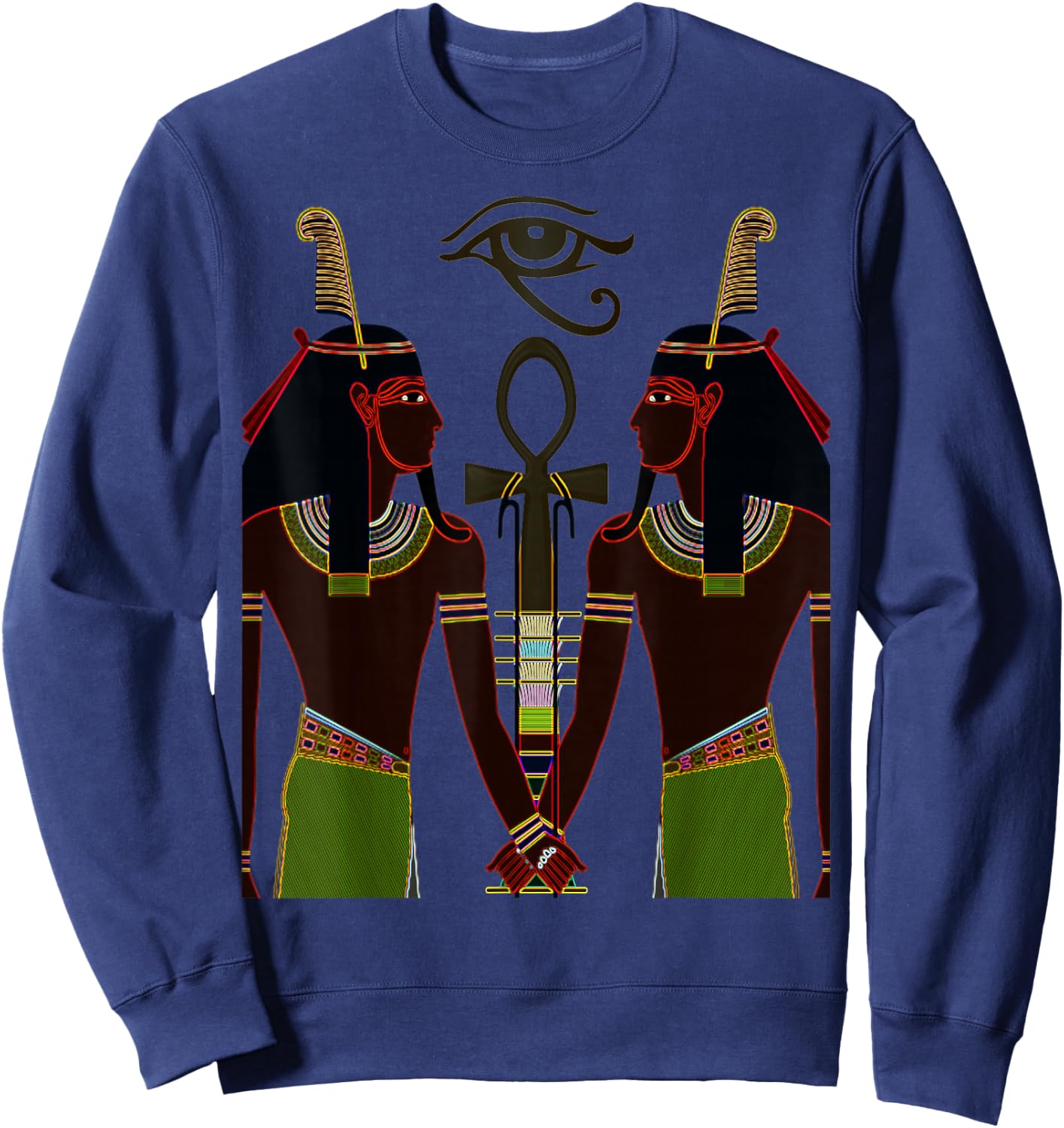 Egyptian God Shu Kemetic Egypt Kemet African Gift Sweatshirt - Sweatshirt | Navy