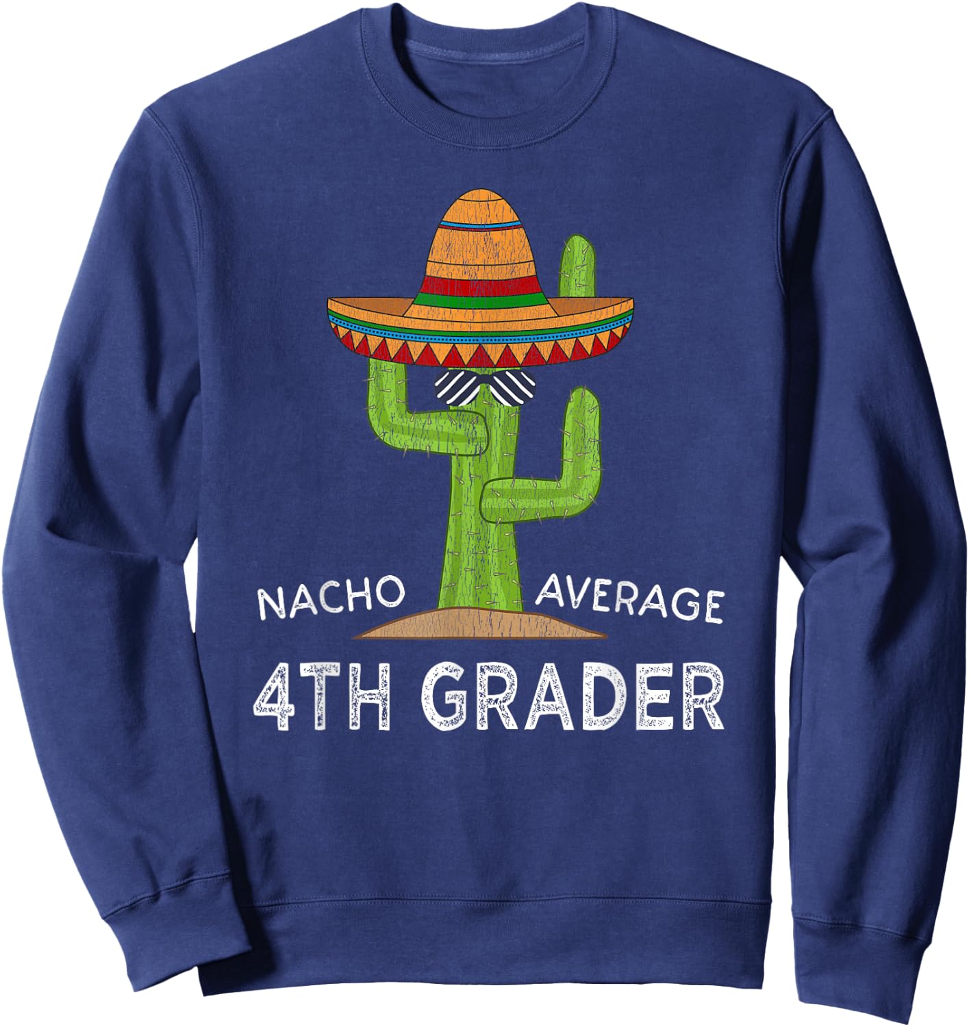 Fun Fourth Grader Back To School | Funny 4th Grade Student Sweatshirt - Sweatshirt | Navy