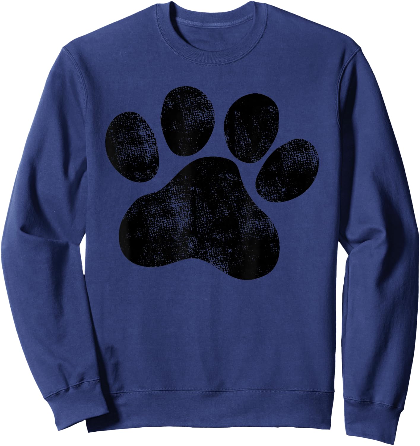 Vintage Dog Paw Men Kids Dog Lovers Small Sweatshirt - Sweatshirt | Navy