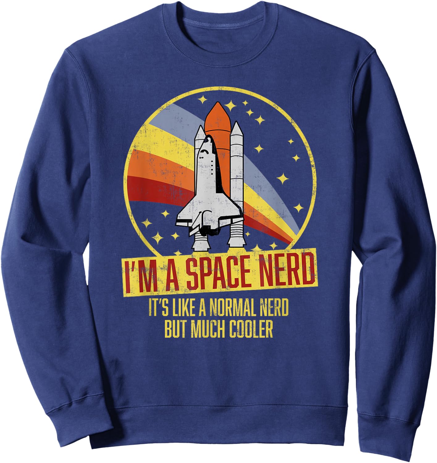 Vintage Space Shuttle - Science Fiction Geek - Space Nerd Sweatshirt - Sweatshirt | Navy