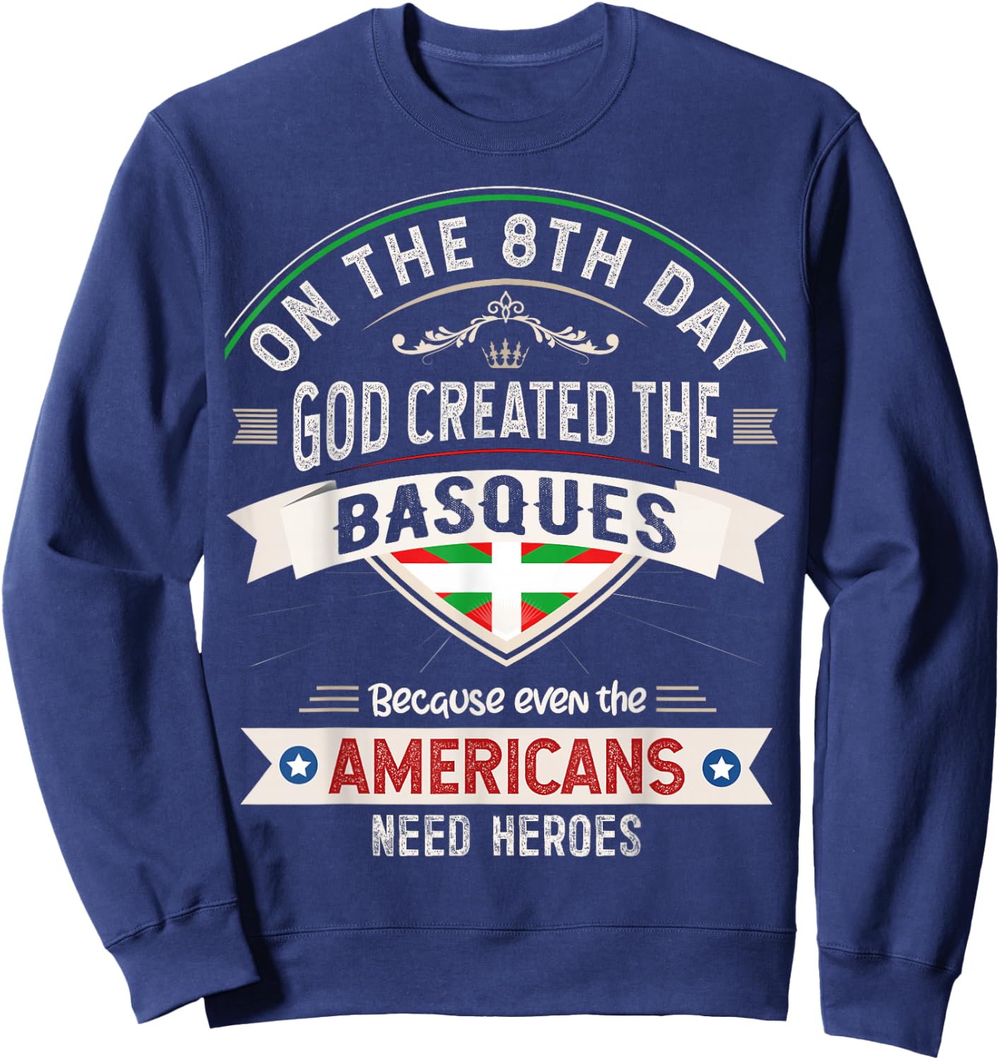 Basque Country Design Basque Men & Women Sweatshirt - Sweatshirt | Navy