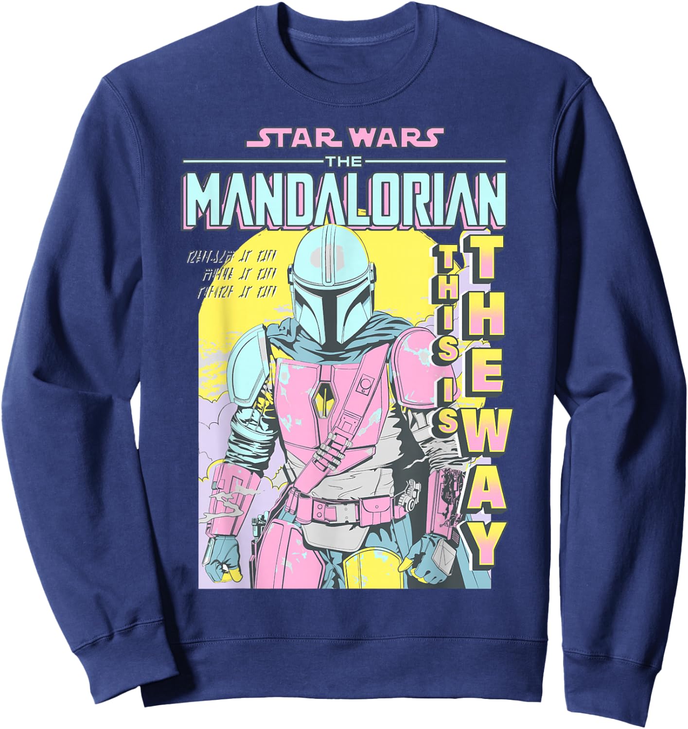 Star Wars: The Mandalorian This Is The Way Neon Comic Sweatshirt - Sweatshirt | Navy