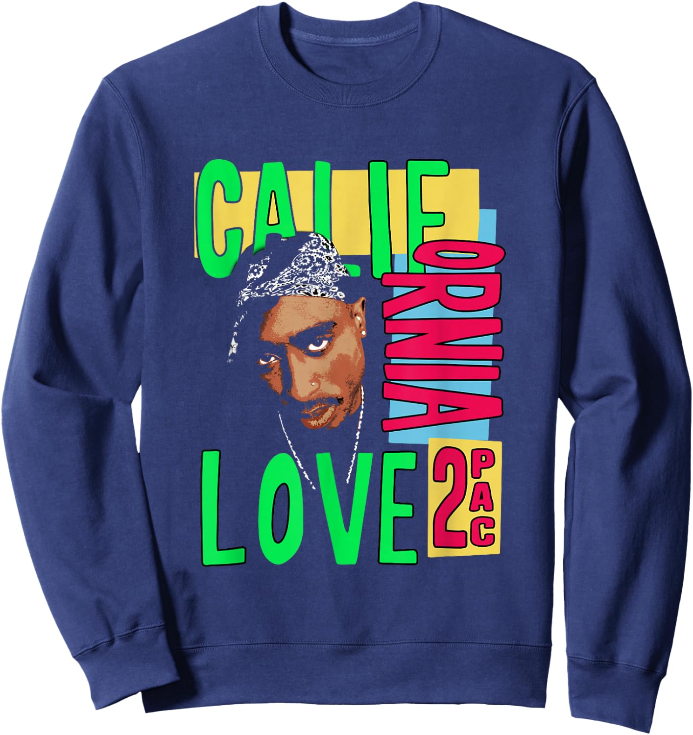 Official Tupac California Love Sweatshirt - Sweatshirt | Navy