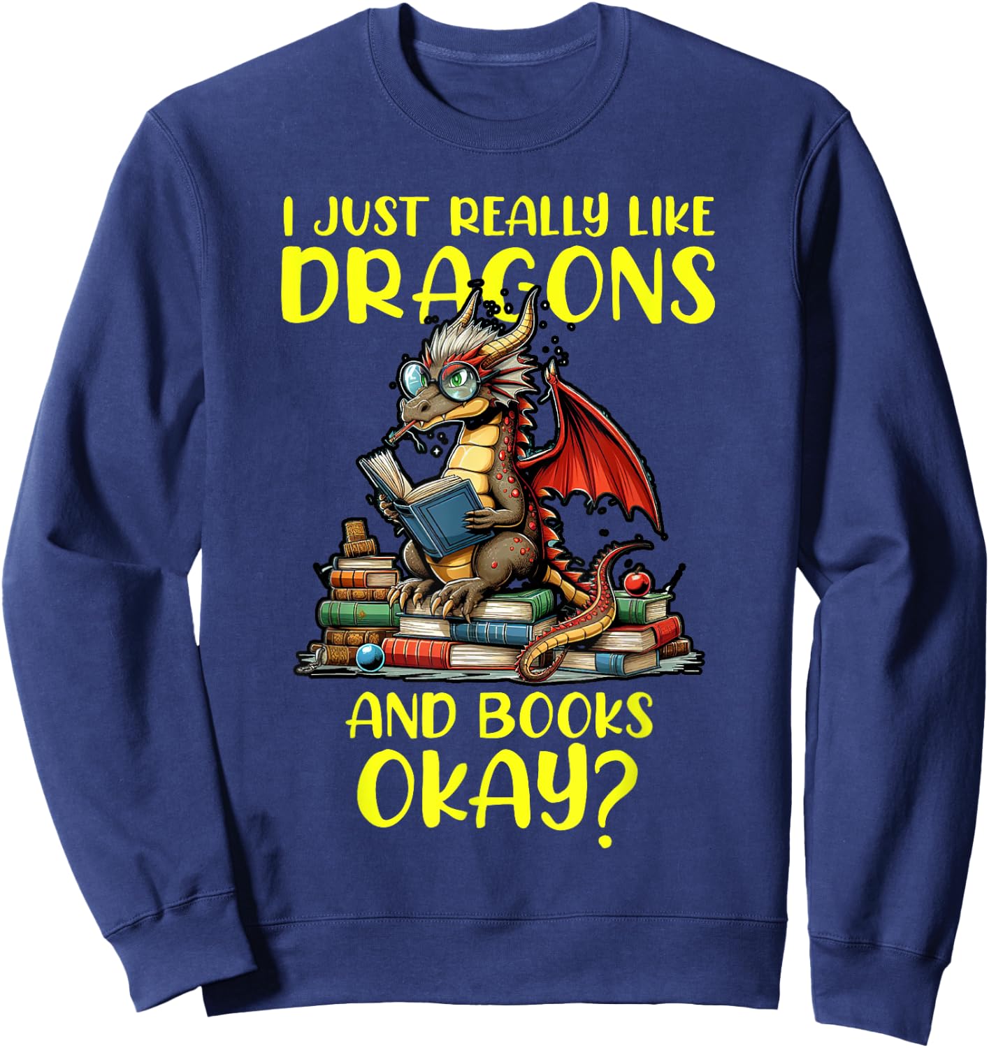 Dragon Chinese Mythical Creature Japanese Sweatshirt - Sweatshirt | Navy