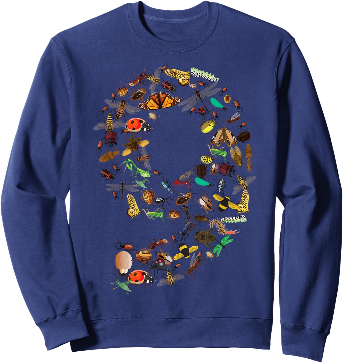 Funny Bugs 9th Birthday Gift | Cute 9 Years Old Boy Girl Kid Sweatshirt - Sweatshirt | Navy
