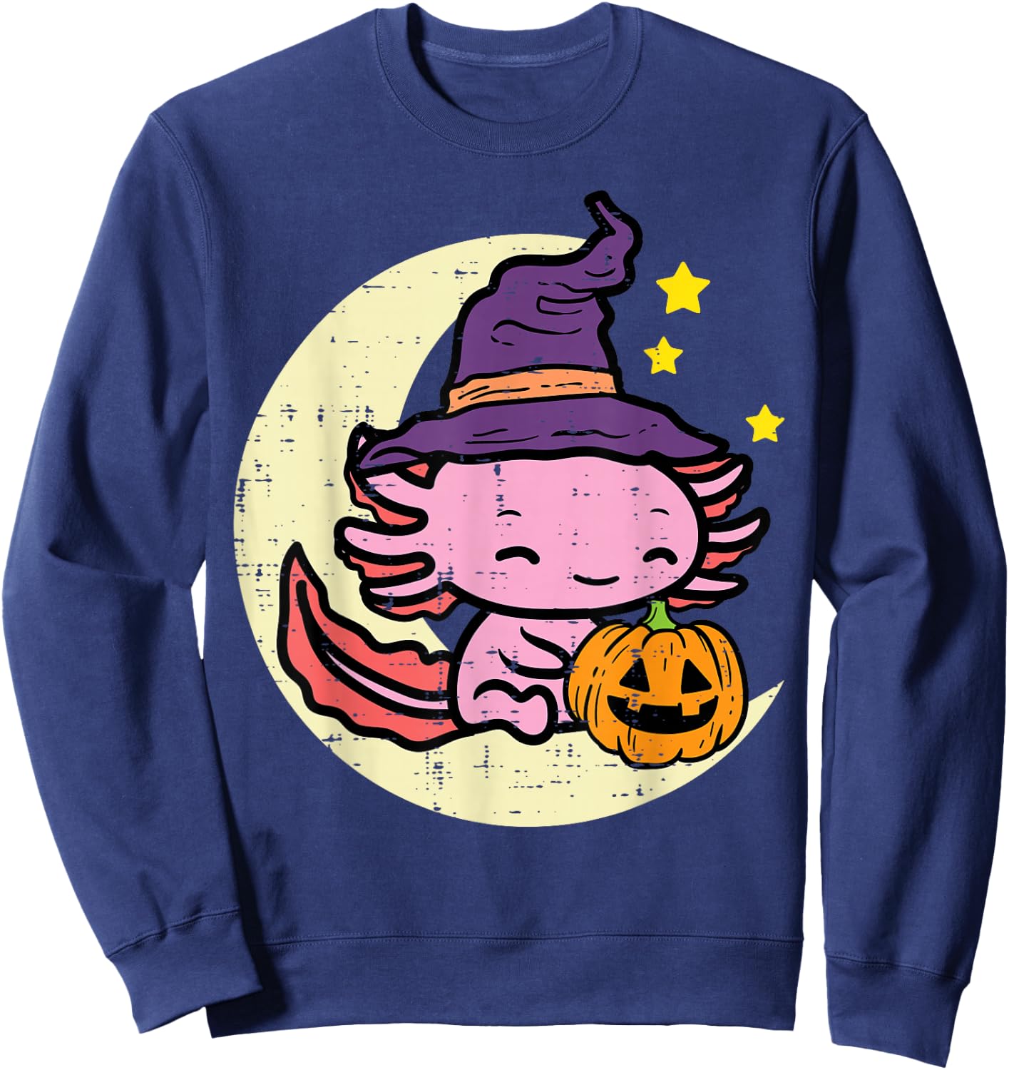 Halloween Axolotl Cute Fall Costume Girls Kids Toddler Women Sweatshirt - Sweatshirt | Navy