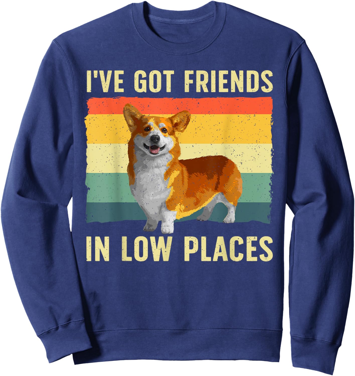 Cute Corgi Art Women Kids Pet Dog Cardigan Corgi Sweatshirt - Sweatshirt | Navy