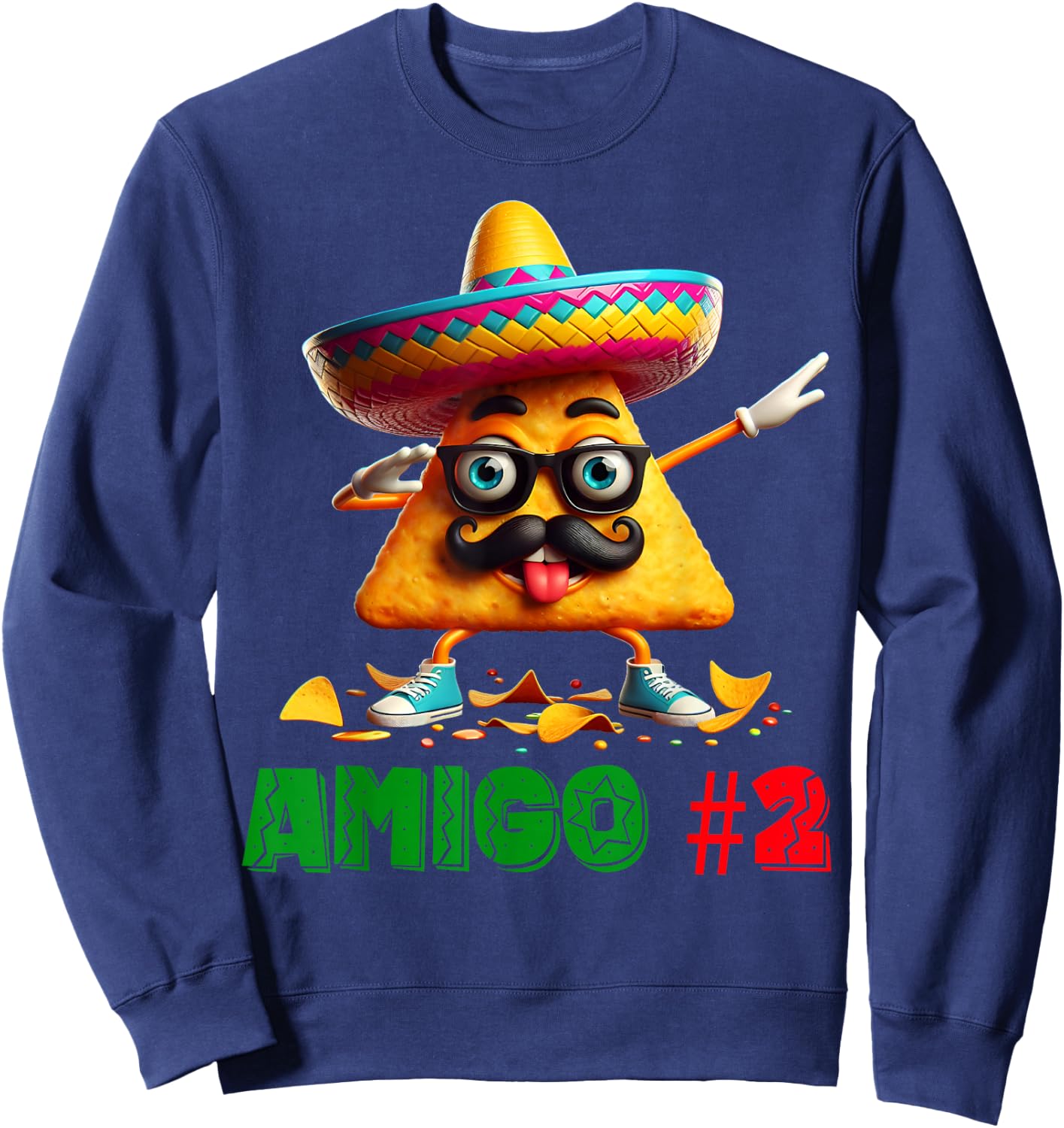 The 3 Three Amigos Cinco De Mayo Amigo #2 Group Matching Sweatshirt - Sweatshirt | Navy