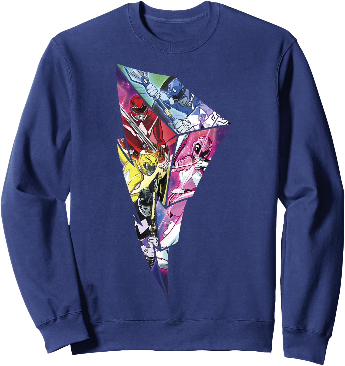 Power Rangers Retro Full On Megazord Float Sweatshirt - Sweatshirt | Navy