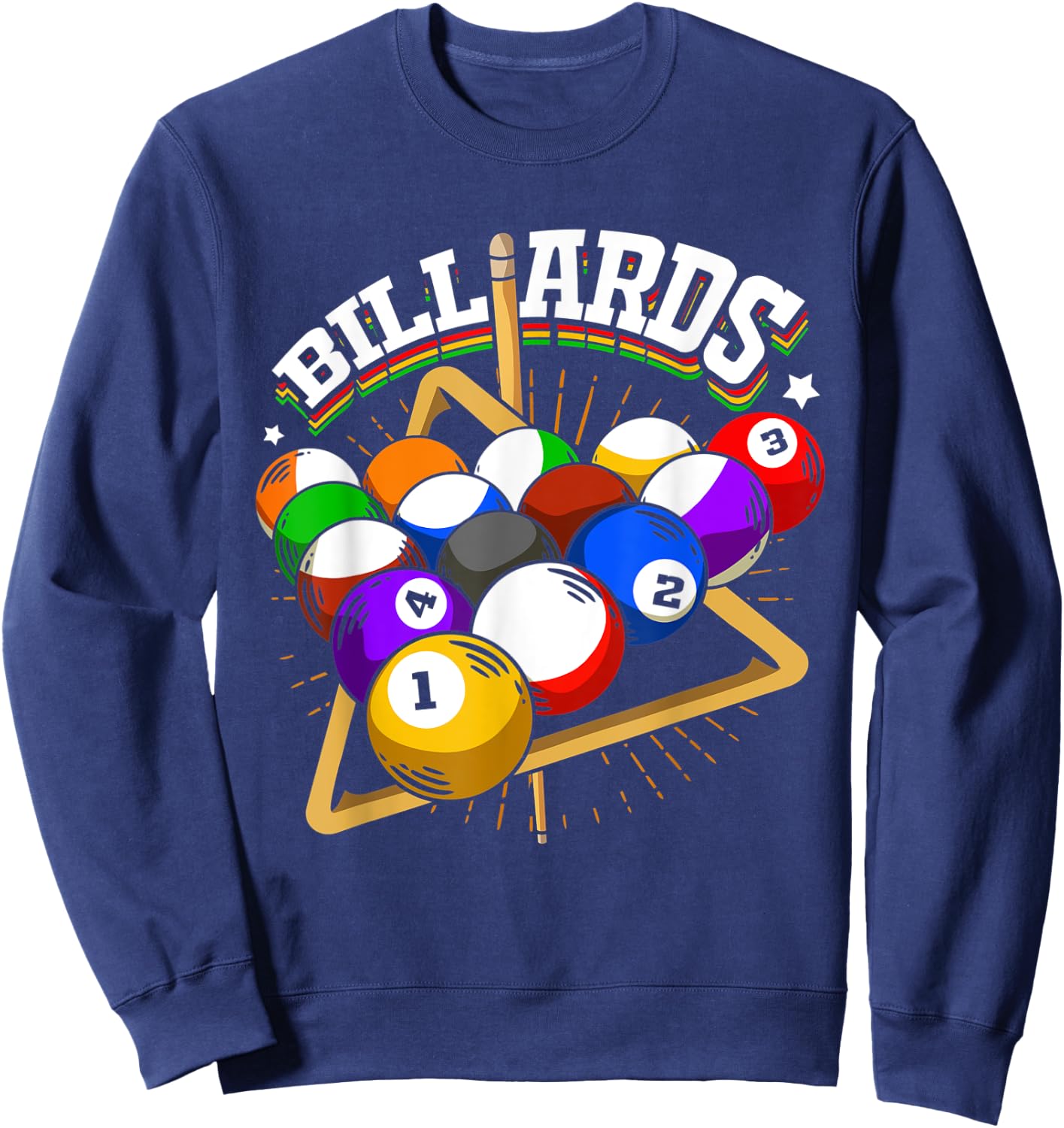 Funny Billiards design for 8-Balls and Pool Player Sweatshirt - Sweatshirt | Navy