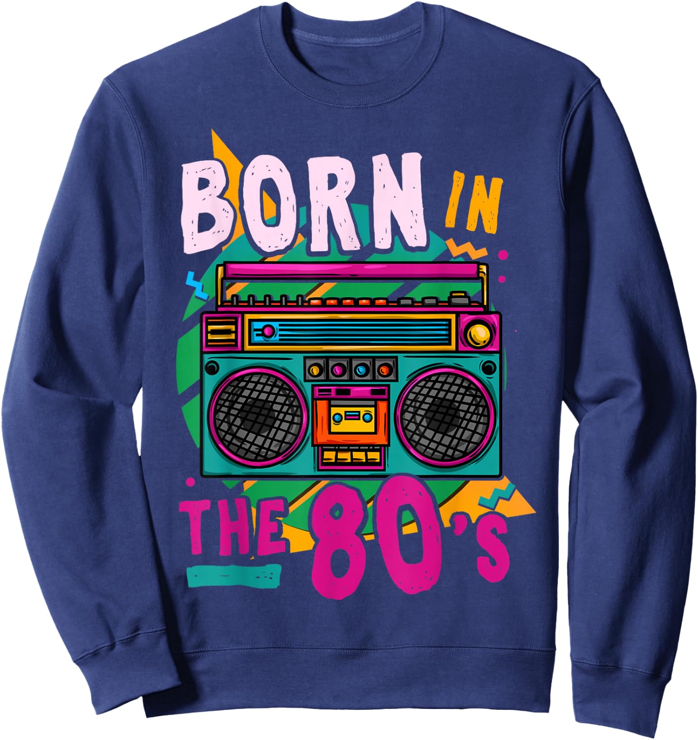 1980 80s 80s Birthday Retro Sweatshirt - Sweatshirt | Navy