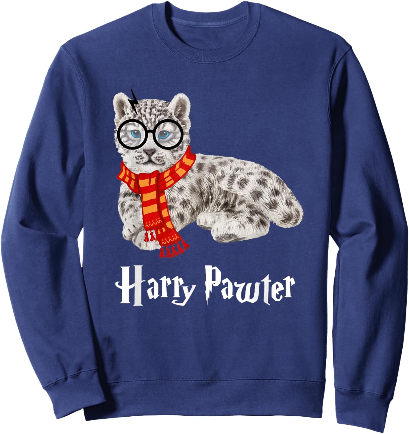 Magic Snow Leopard, Harry Pawter Funny Sweatshirt - Sweatshirt | Navy