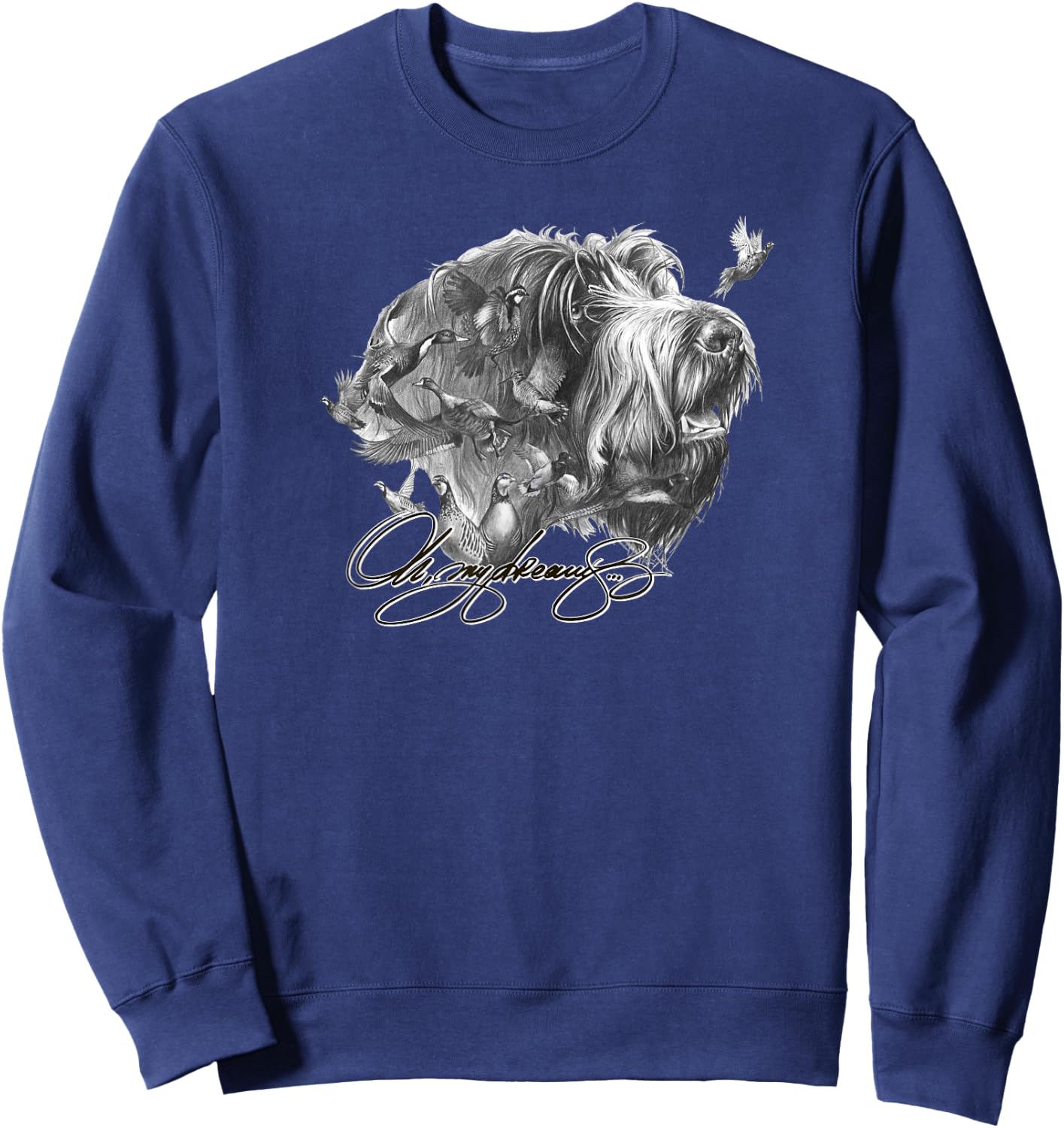 Wirehaired Pointing Griffon Shirt Sweatshirt - Sweatshirt | Navy