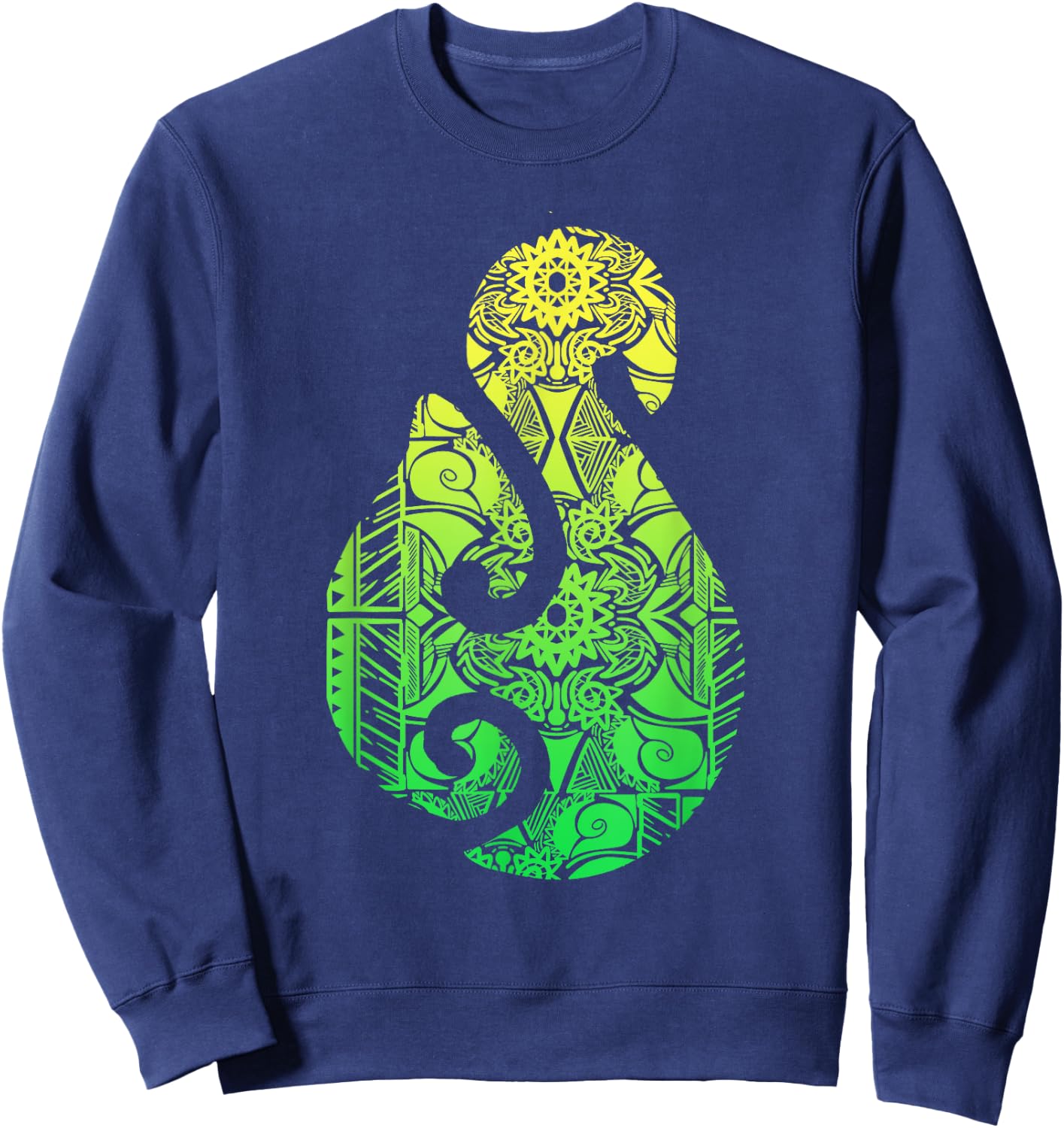 Maori Hook Polynesian New Zealand Culture Tattoo Sweatshirt - Sweatshirt | Navy