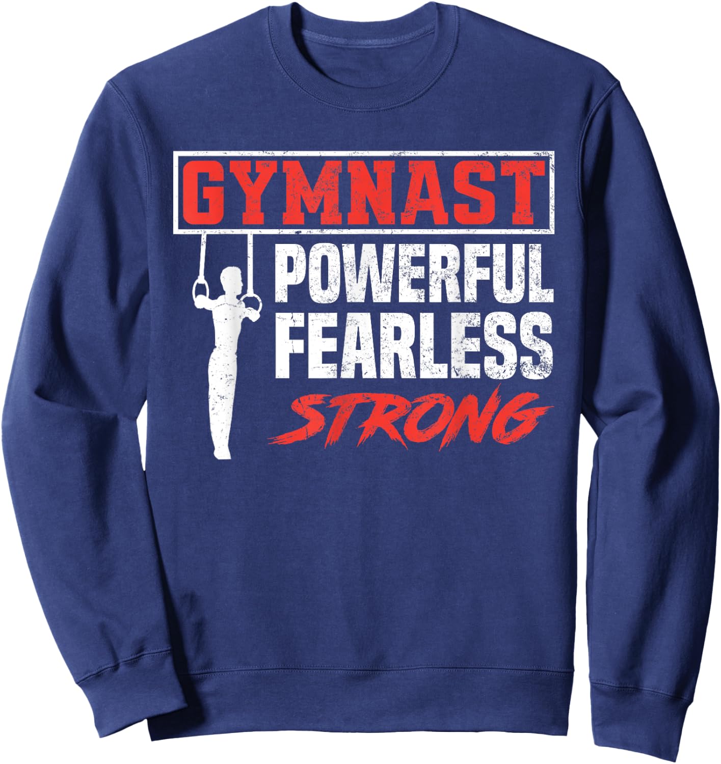 Boys Gymnastics Sports Strong Funny Gymnast Sweatshirt - Sweatshirt | Navy