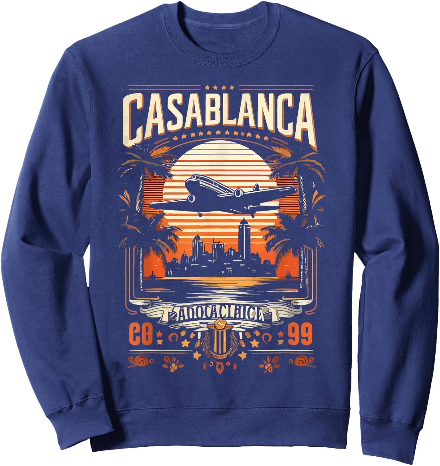 Casablanca Skyline Sweatshirt - Sweatshirt | Navy