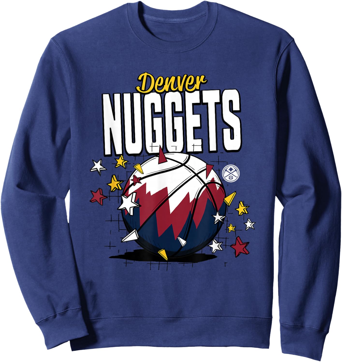 NBA Denver Nuggets Basketball Doodle Stars Sweatshirt - Sweatshirt | Navy