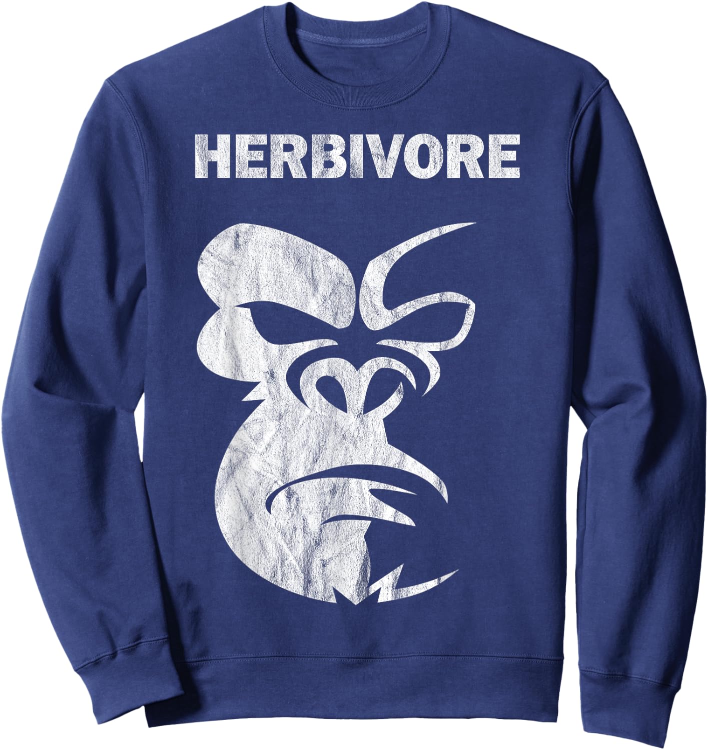 Herbivore Vegetarian Vegan Gorilla Women Men Kids Sweatshirt - Sweatshirt | Navy