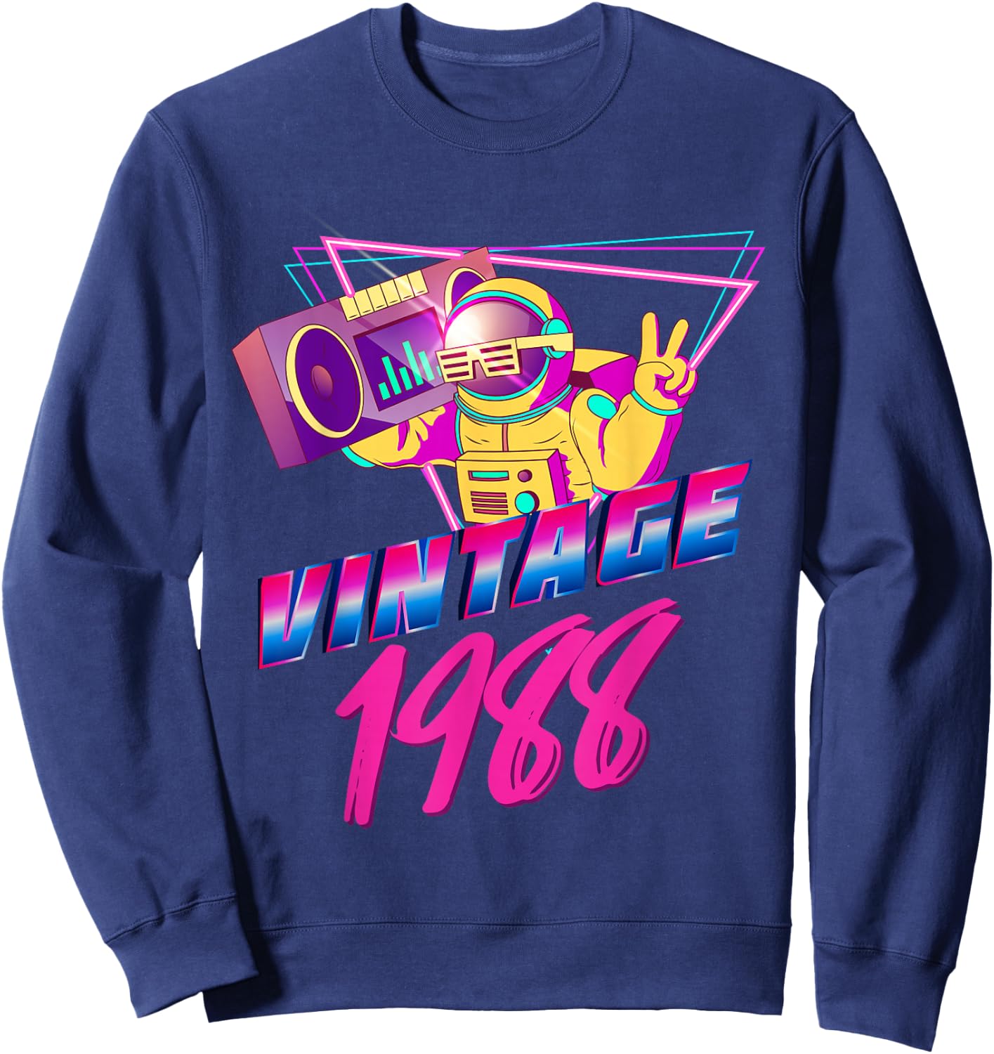 34th Birthday Gift - Vintage 1988 Sweatshirt - Sweatshirt | Navy