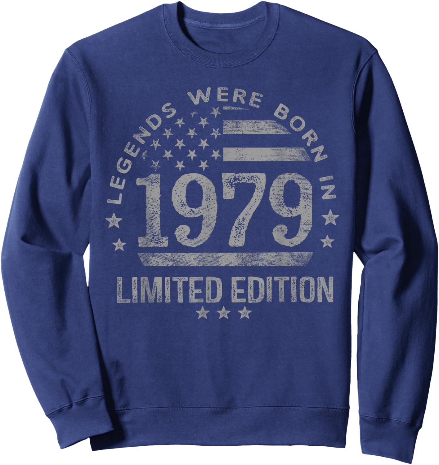 Legends were Born in 1979 USA Flag Sweatshirt - Sweatshirt | Navy