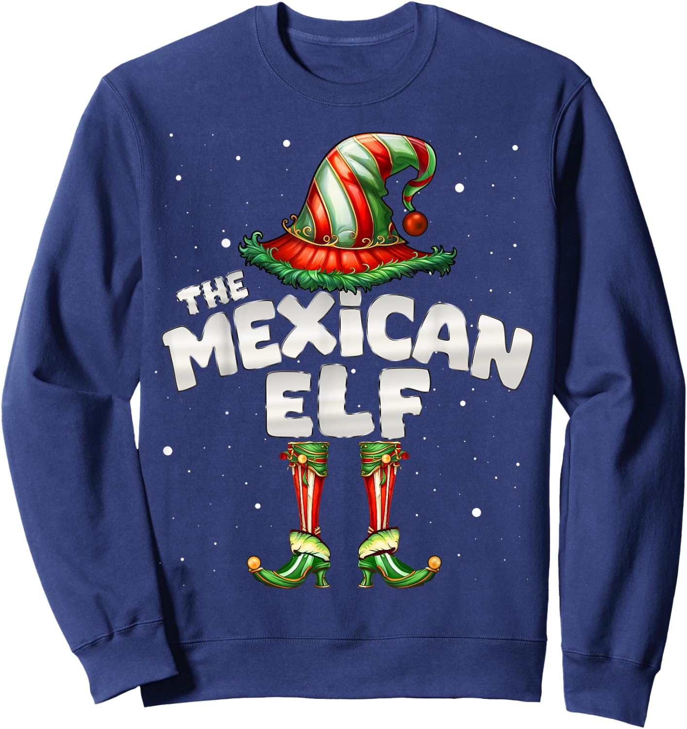 I'm The Mexican Elf Family Matching Group Christmas Sweatshirt - Sweatshirt | Navy