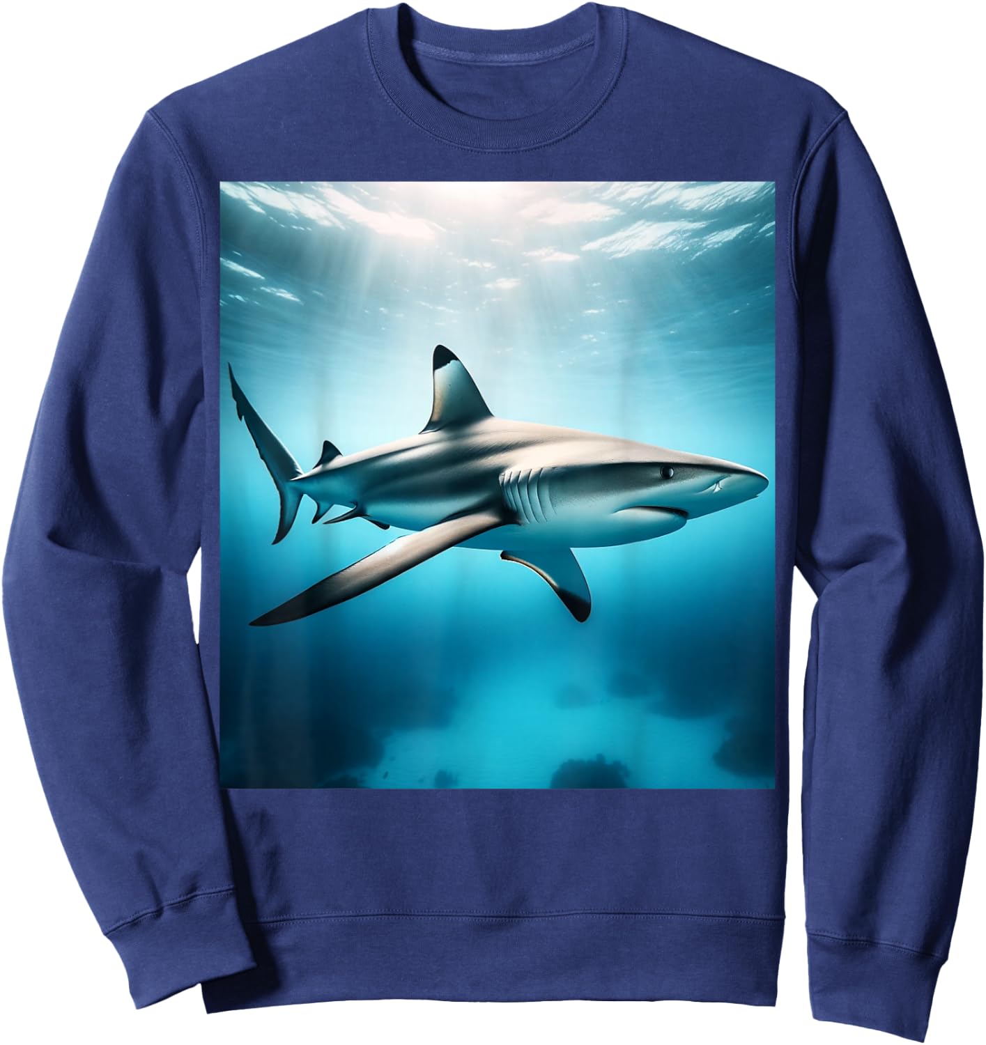 Blacktip Reef Shark Pacific Ocean Sweatshirt - Sweatshirt | Navy