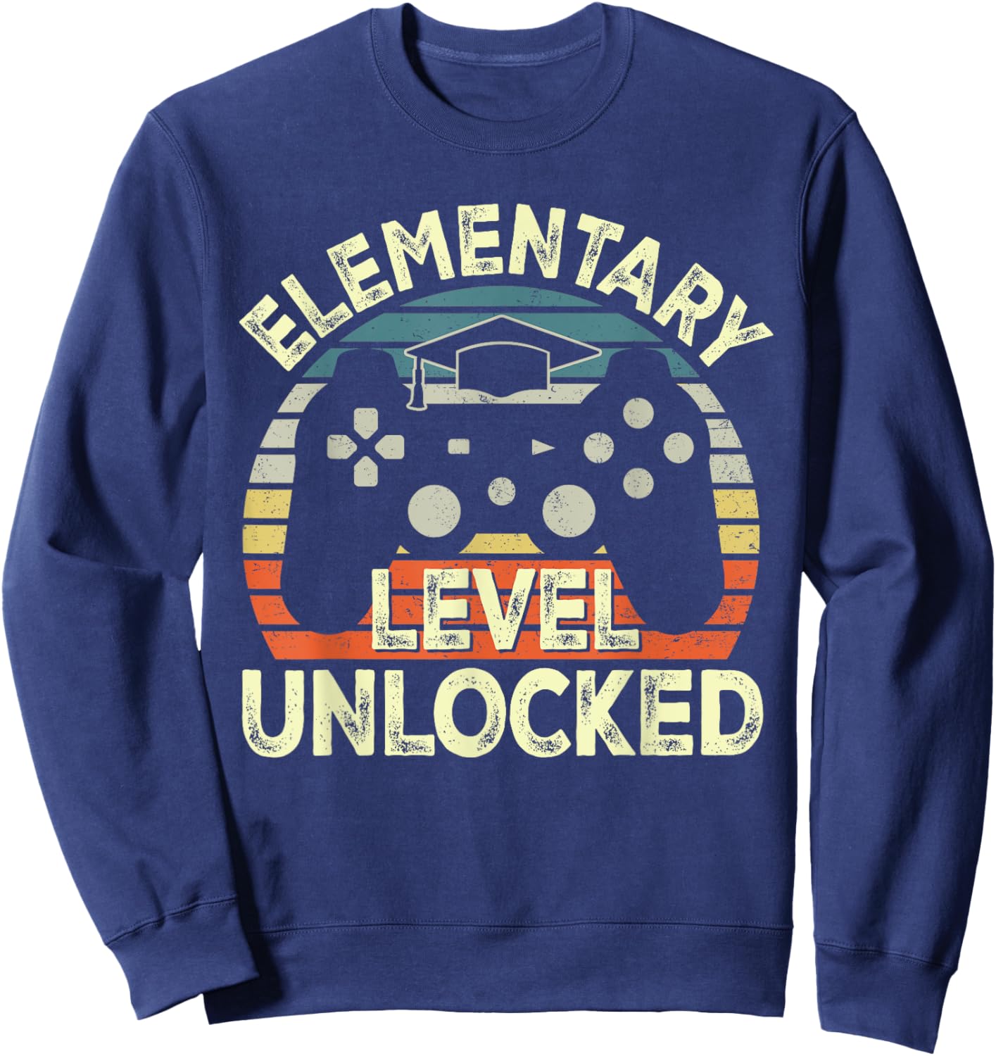 Elementary Level Unlocked Video Game Back to School Boys Sweatshirt - Sweatshirt | Navy