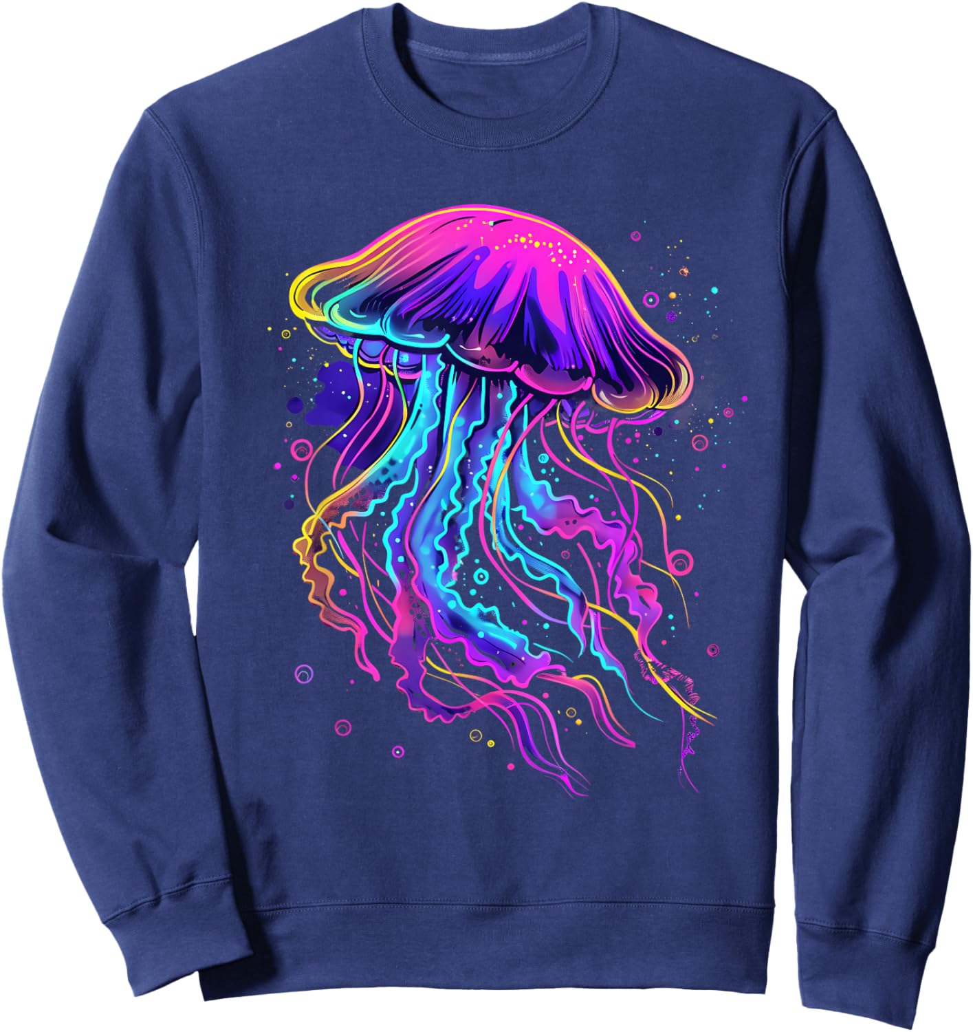 Jellyfish Sea Ocean Animal Lover Ocean Sea Jellyfish Artwork Sweatshirt - Sweatshirt | Navy
