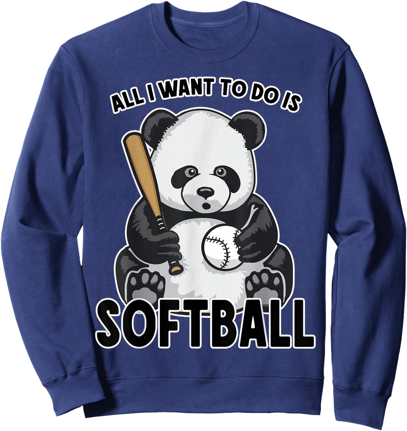 Panda Softball "Alles was ich want" ("Alles was ich want") is a Sweatshirt - Sweatshirt | Navy