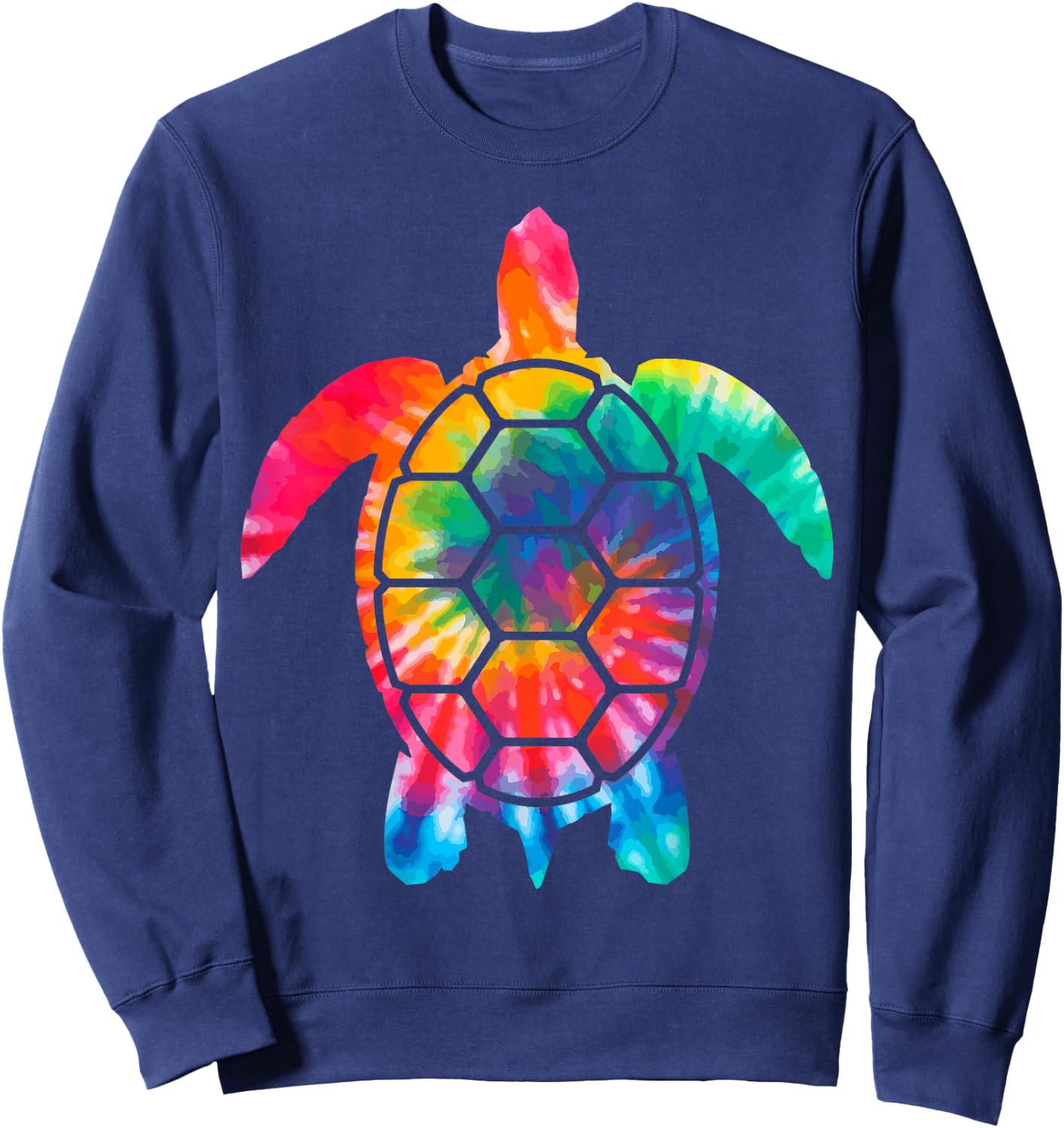 Turtle Tie Dye Hippie Diving Diver Gift Sweatshirt - Sweatshirt | Navy