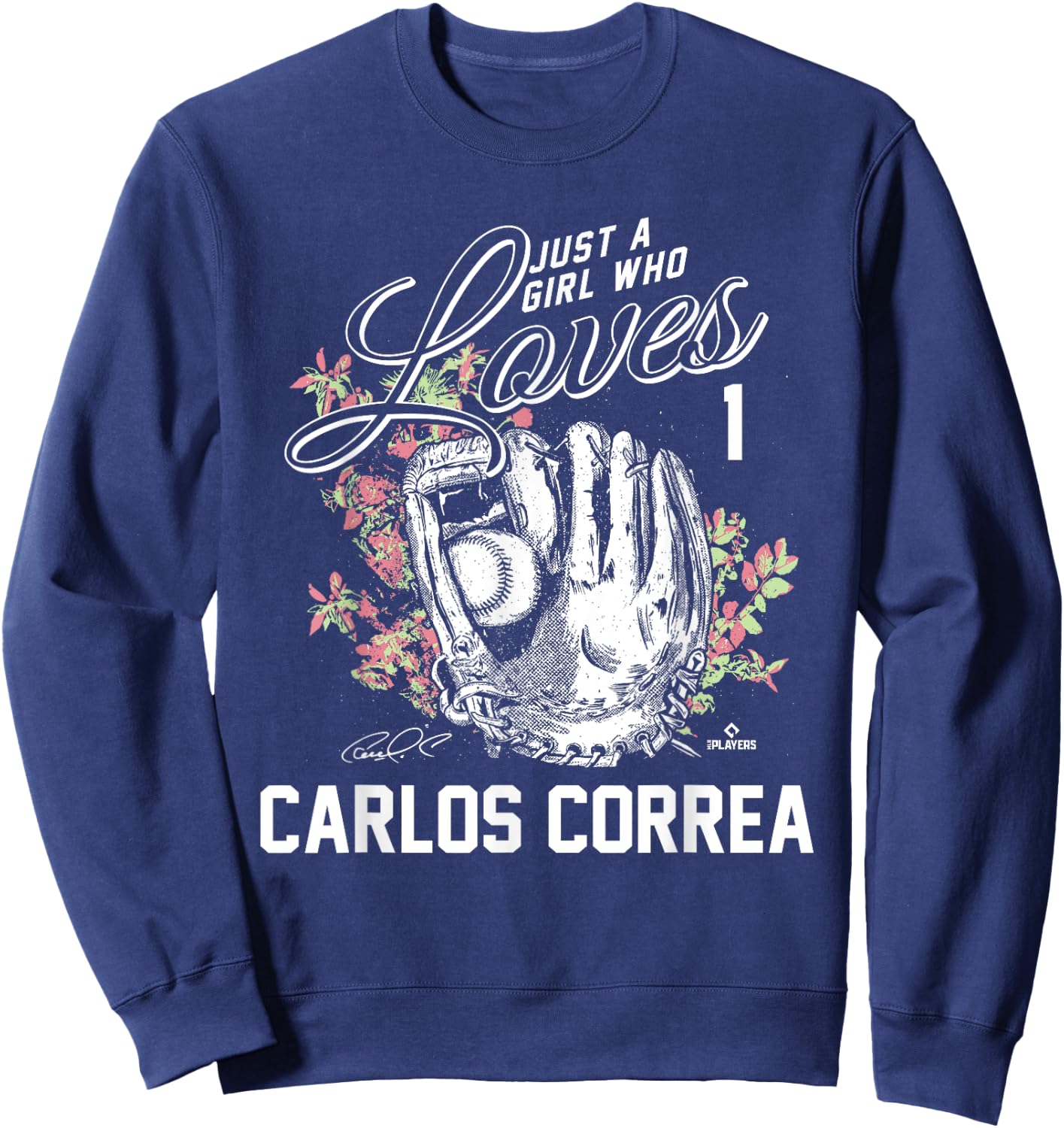 Just a Girl who Loves Carlos Correa Sweatshirt - Sweatshirt | Navy
