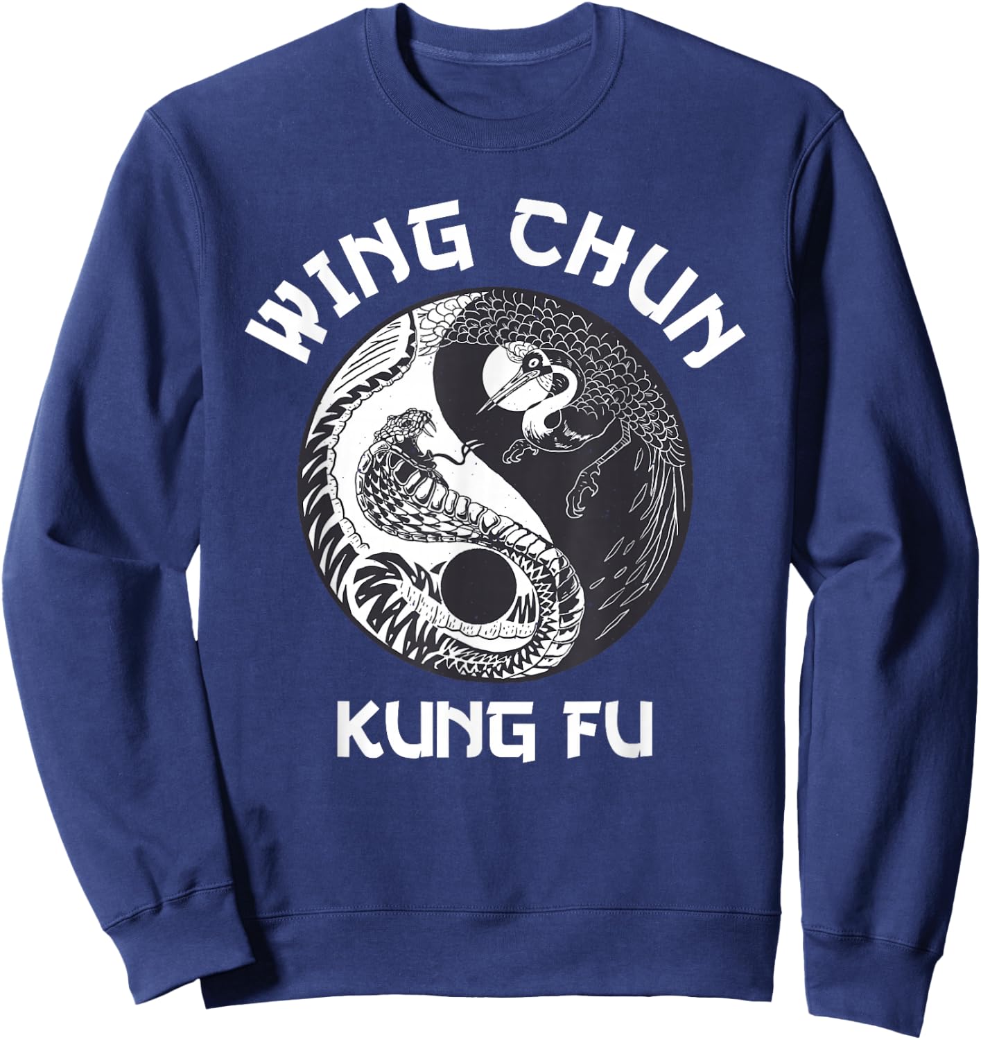Wing Chun Yin Yang Snake Crane Sweatshirt - Sweatshirt | Navy