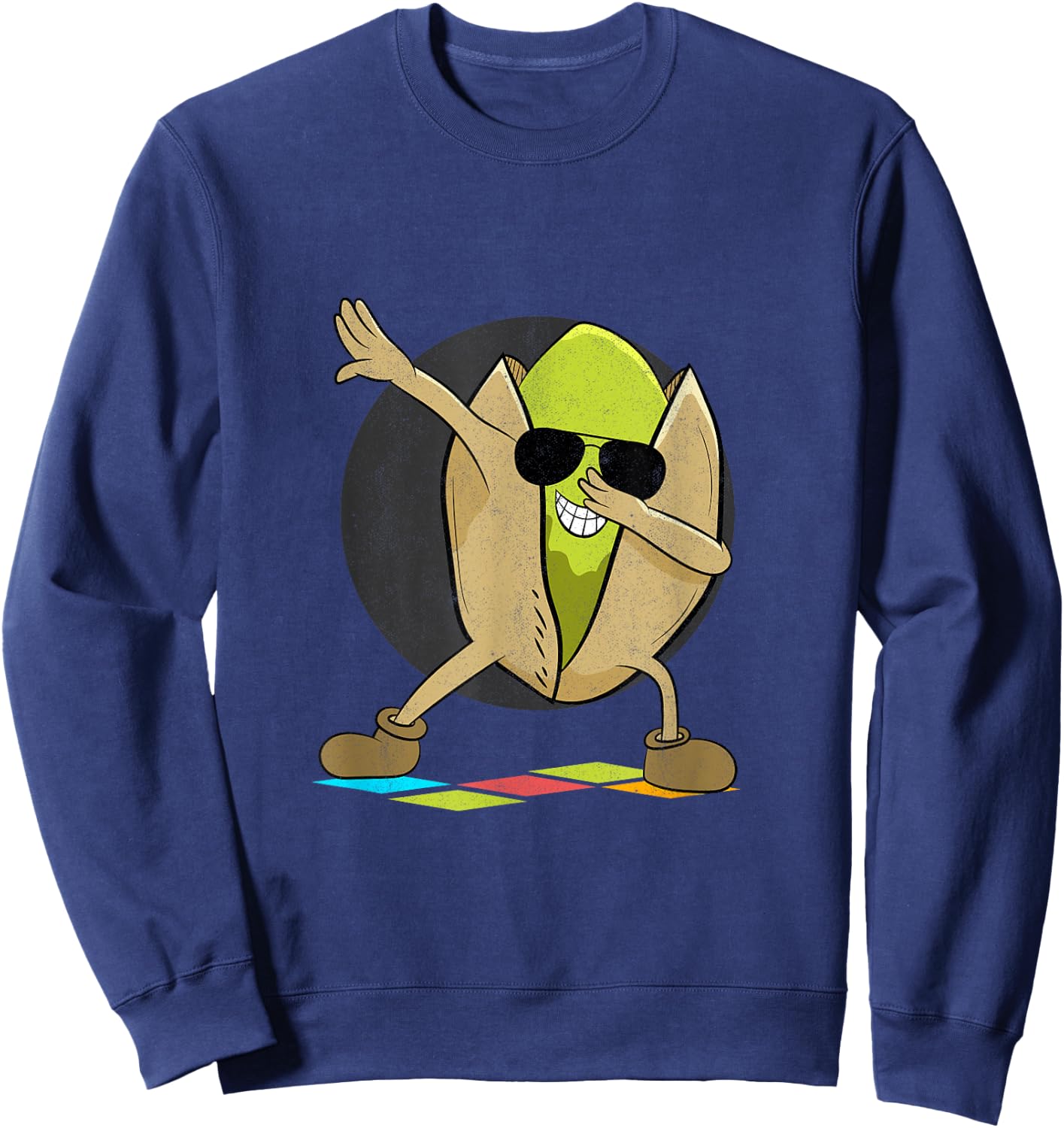 Dabbing Pistachio Day Funny Pistachios Sweatshirt - Sweatshirt | Navy