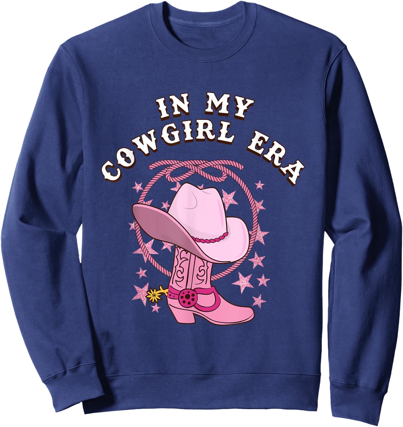 In My Cowgirl Era Retro Howdy Western Country Rodeo Cowgirl Sweatshirt - Sweatshirt | Navy
