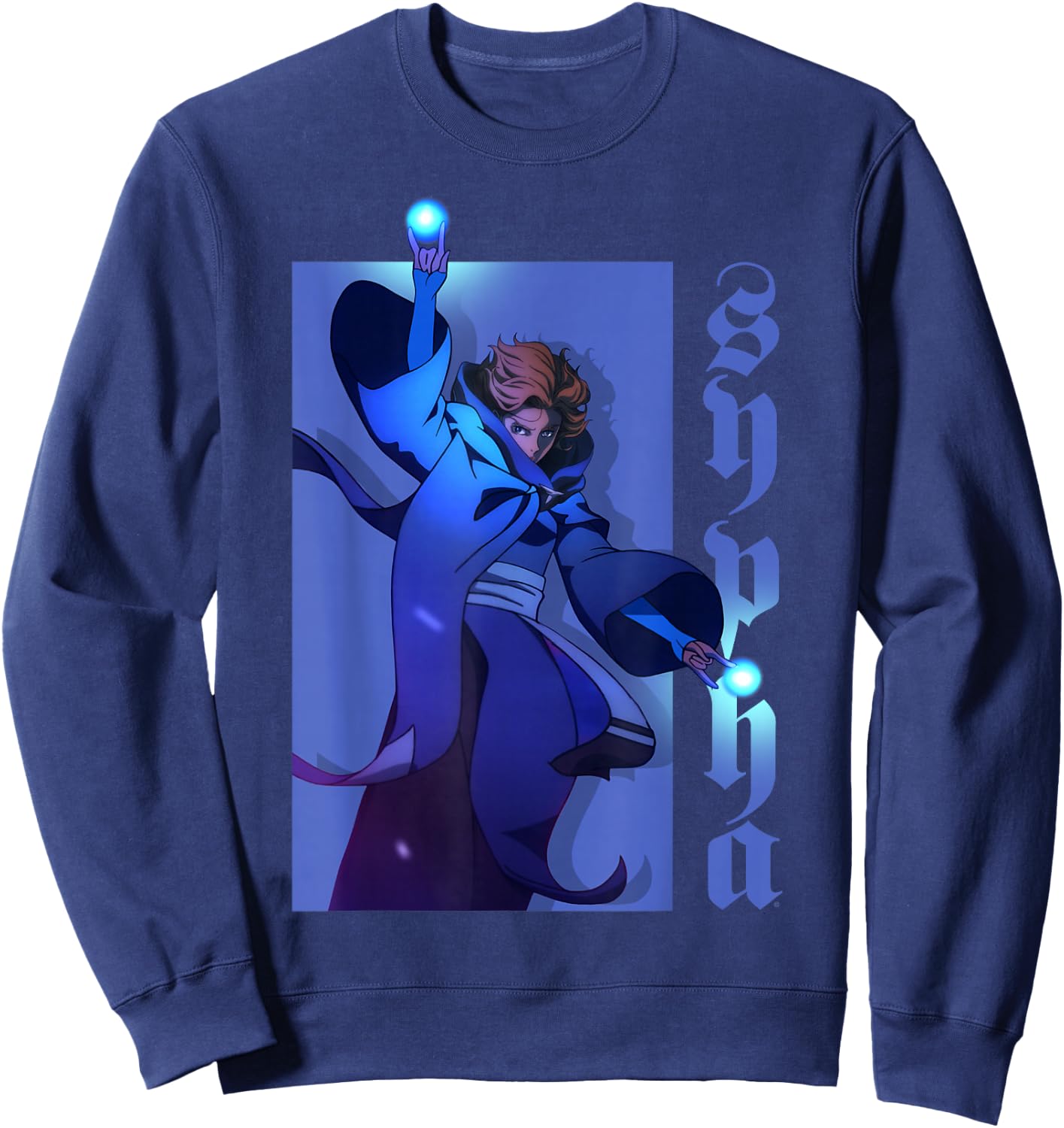 Netflix Castlevania Sypha Character Portrait Sweatshirt - Sweatshirt | Navy