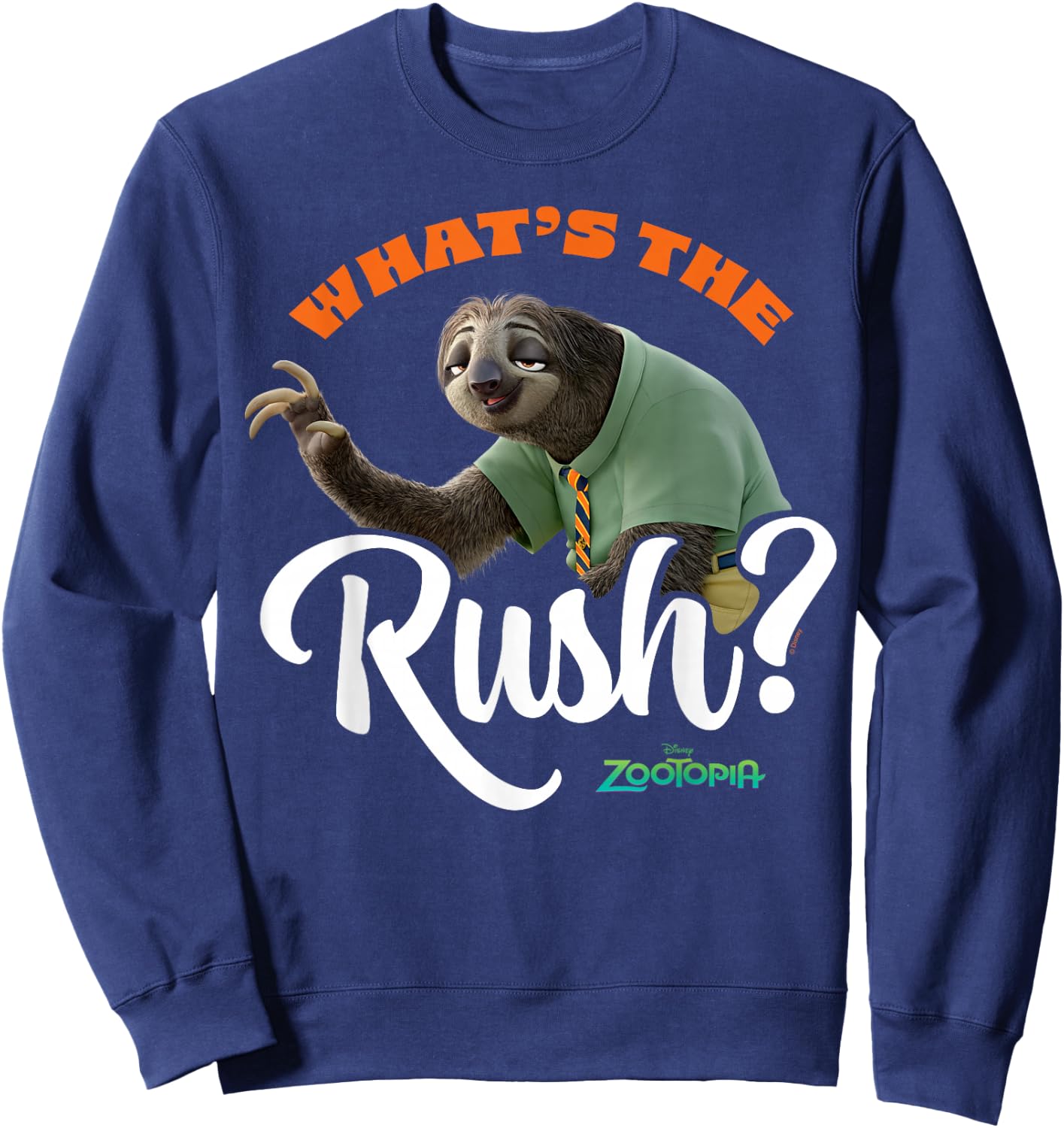 Zootopia - Flash Sloth What's The Rush Sweatshirt - Sweatshirt | Navy