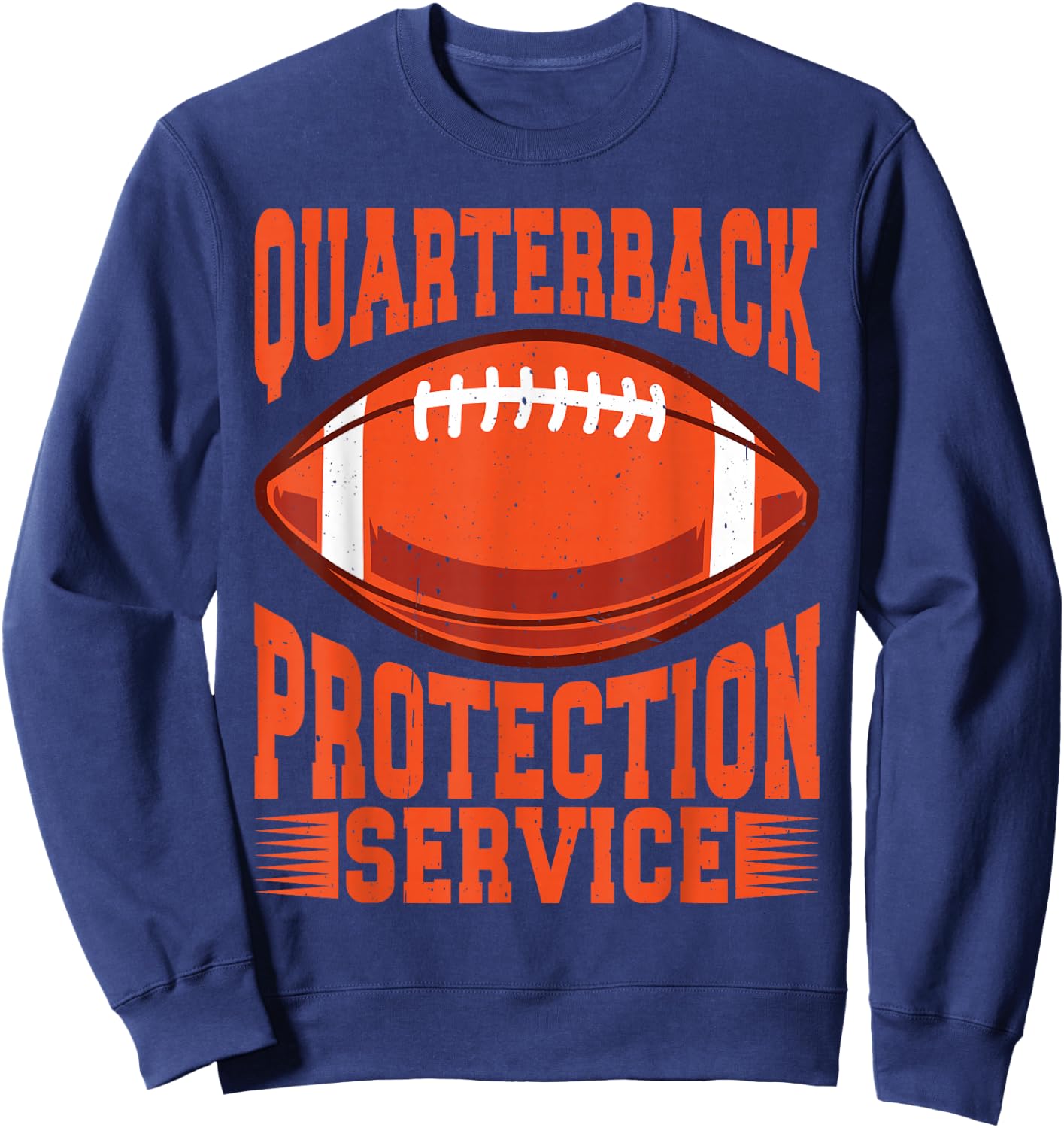 Quarterback Protection Service Sweatshirt - Sweatshirt | Navy