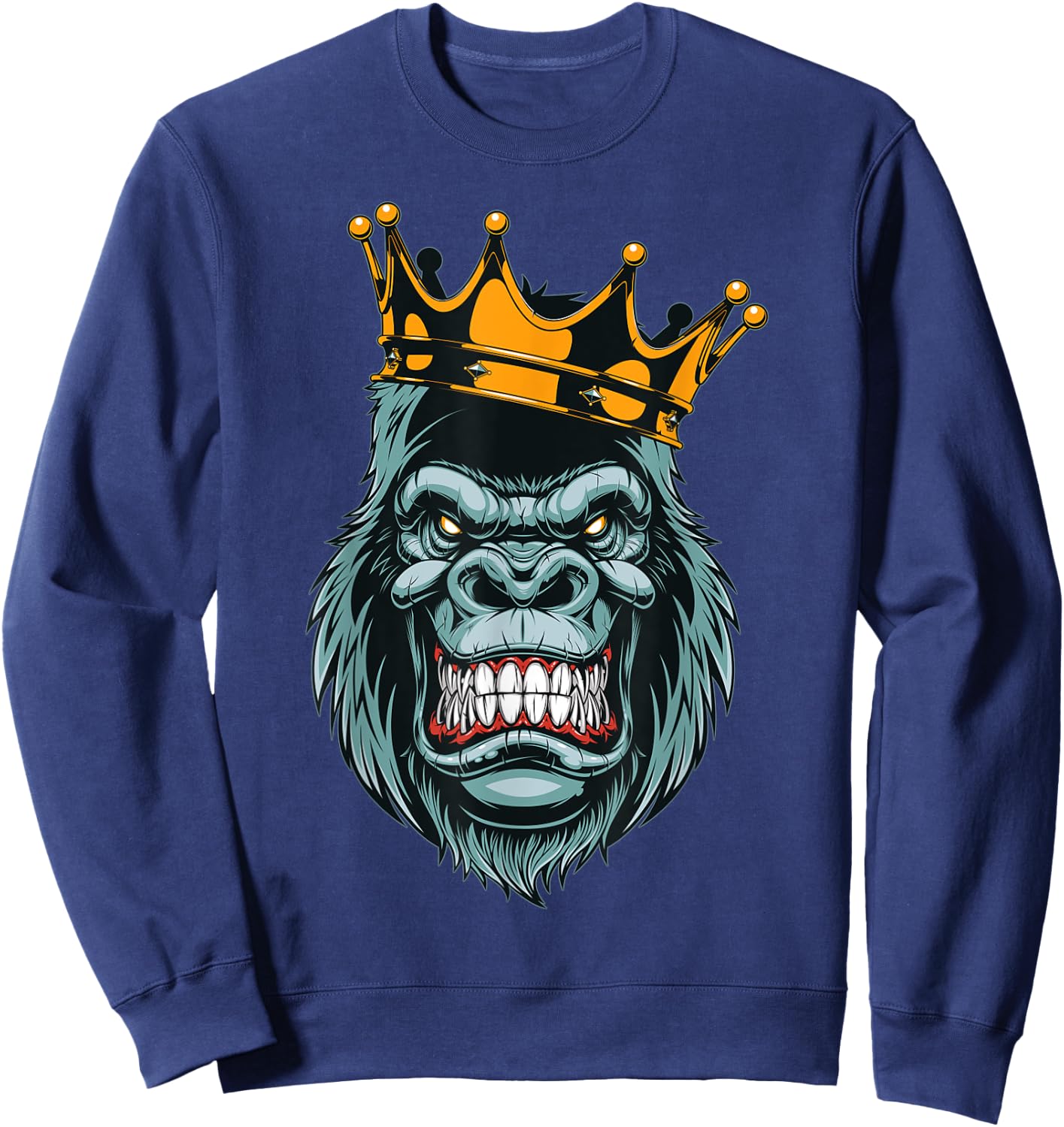 Wild Gorilla Graphic - Novelty & Cool Designs Sweatshirt - Sweatshirt | Navy