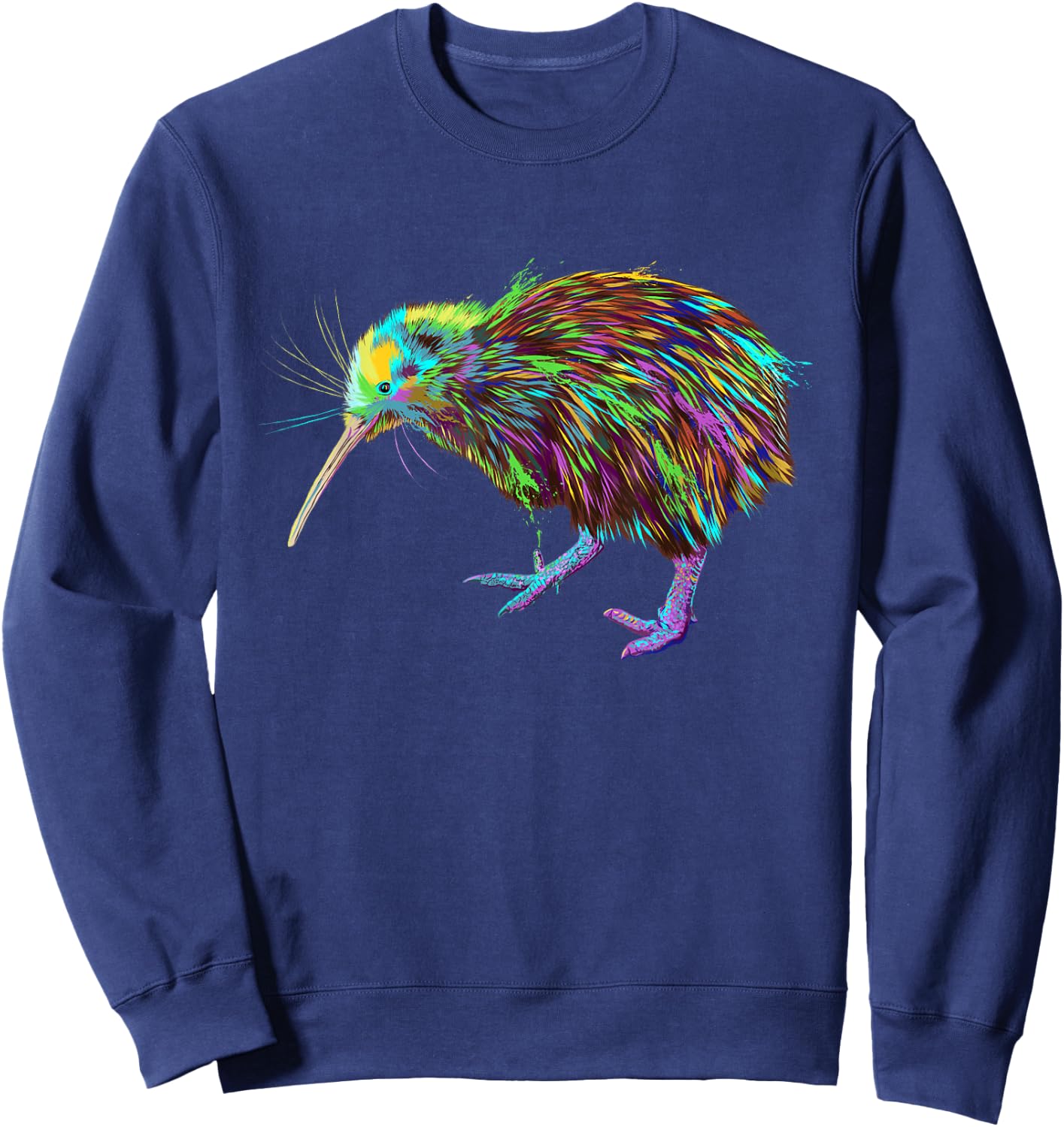 Colourful Kiwi Bird Sweatshirt - Sweatshirt | Navy
