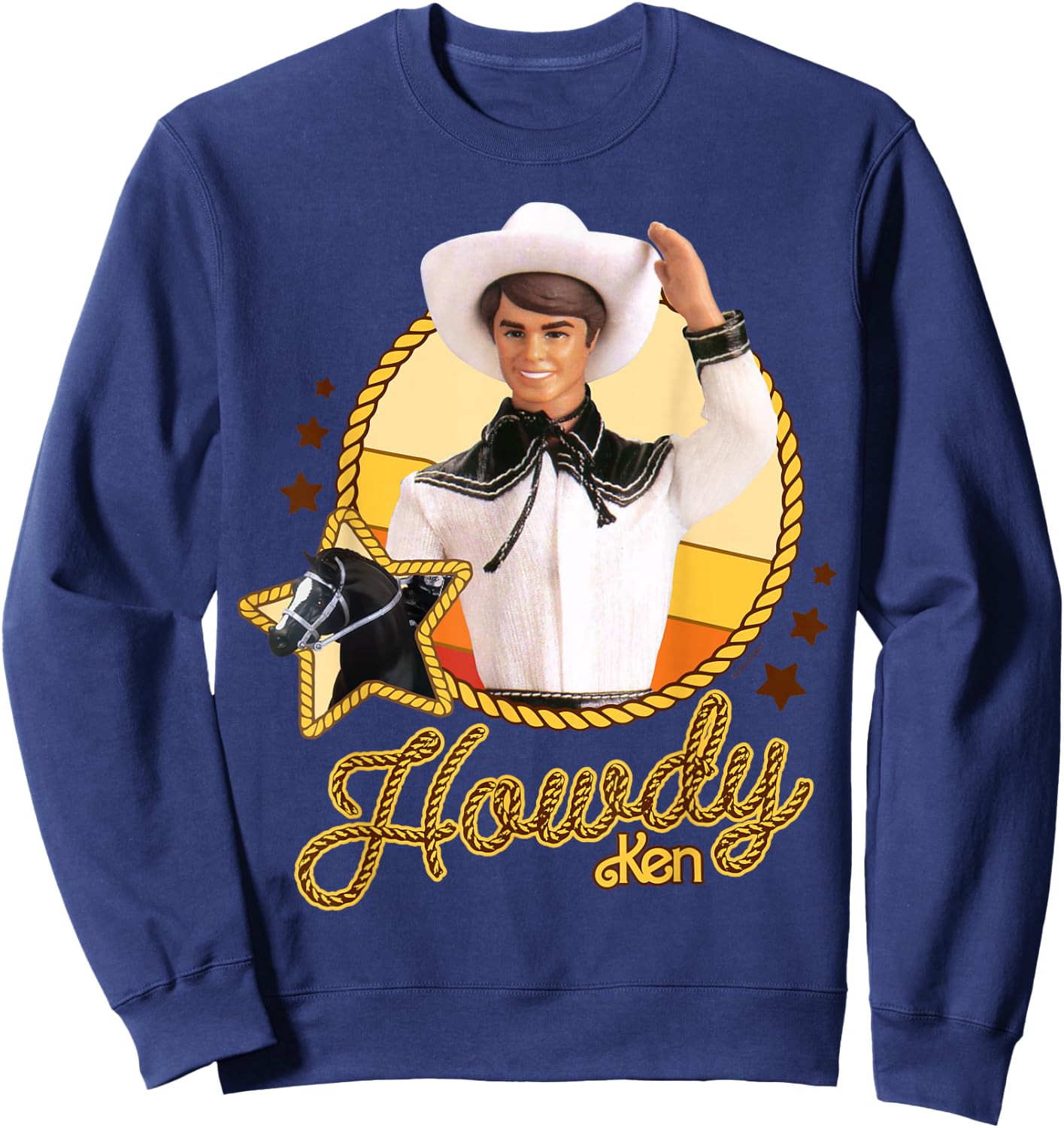 Barbie Howdy Ken Western Cowboy Doll with Horse Sweatshirt - Sweatshirt | Navy
