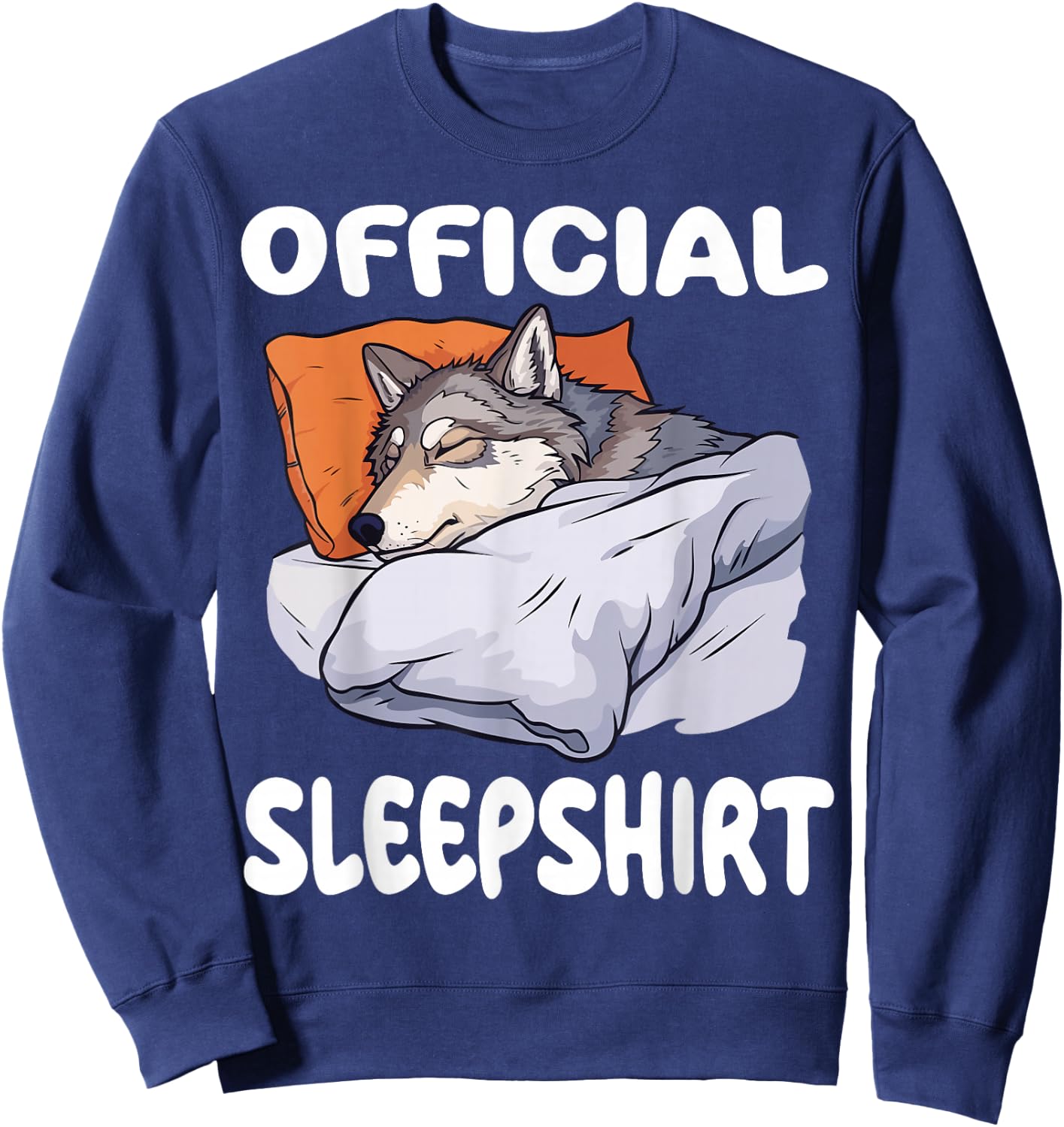 Wolf Official Sleepshirt Pajamas Nightgown Sweatshirt - Sweatshirt | Navy